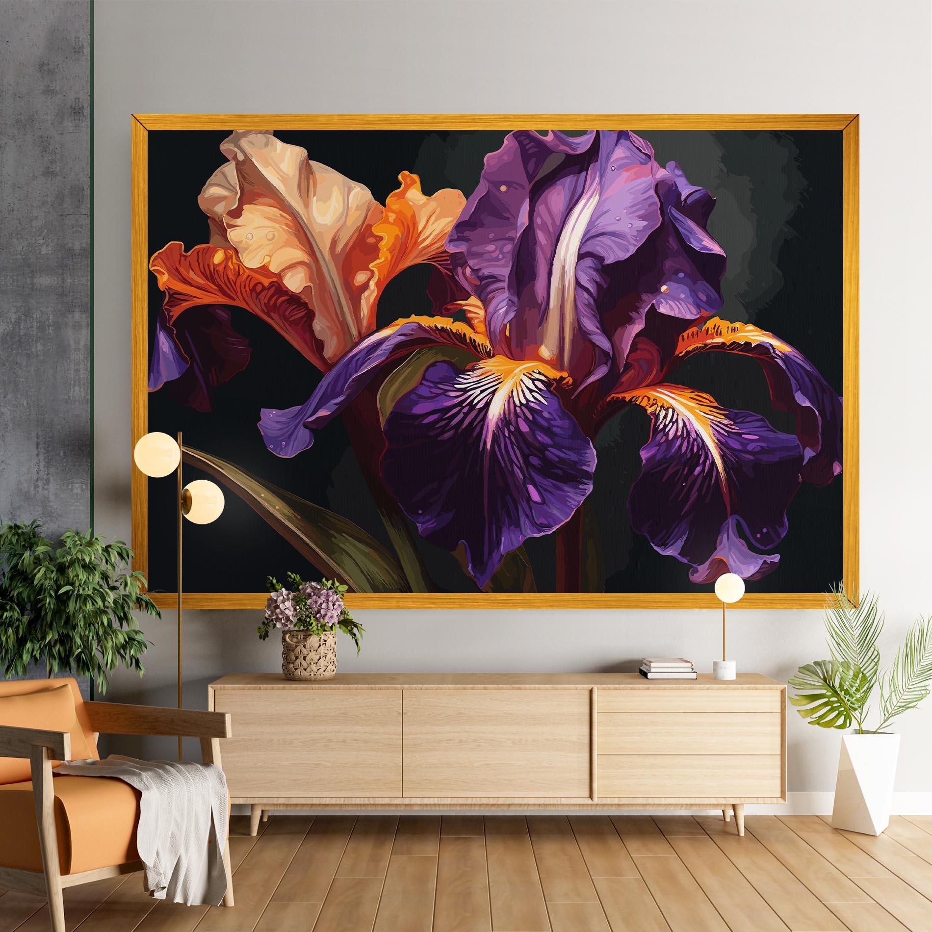 Tablou Canvas Purple Orange Iris mockup 9
