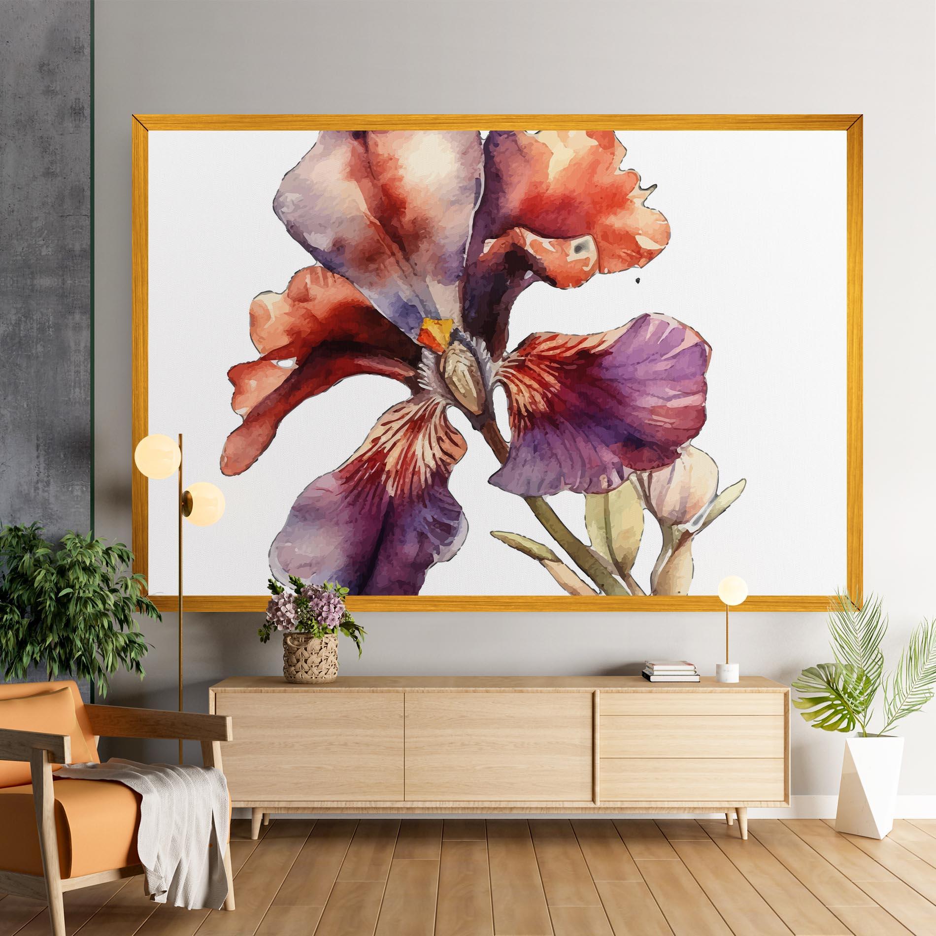 Tablou Canvas Watercolor Iris mockup 9