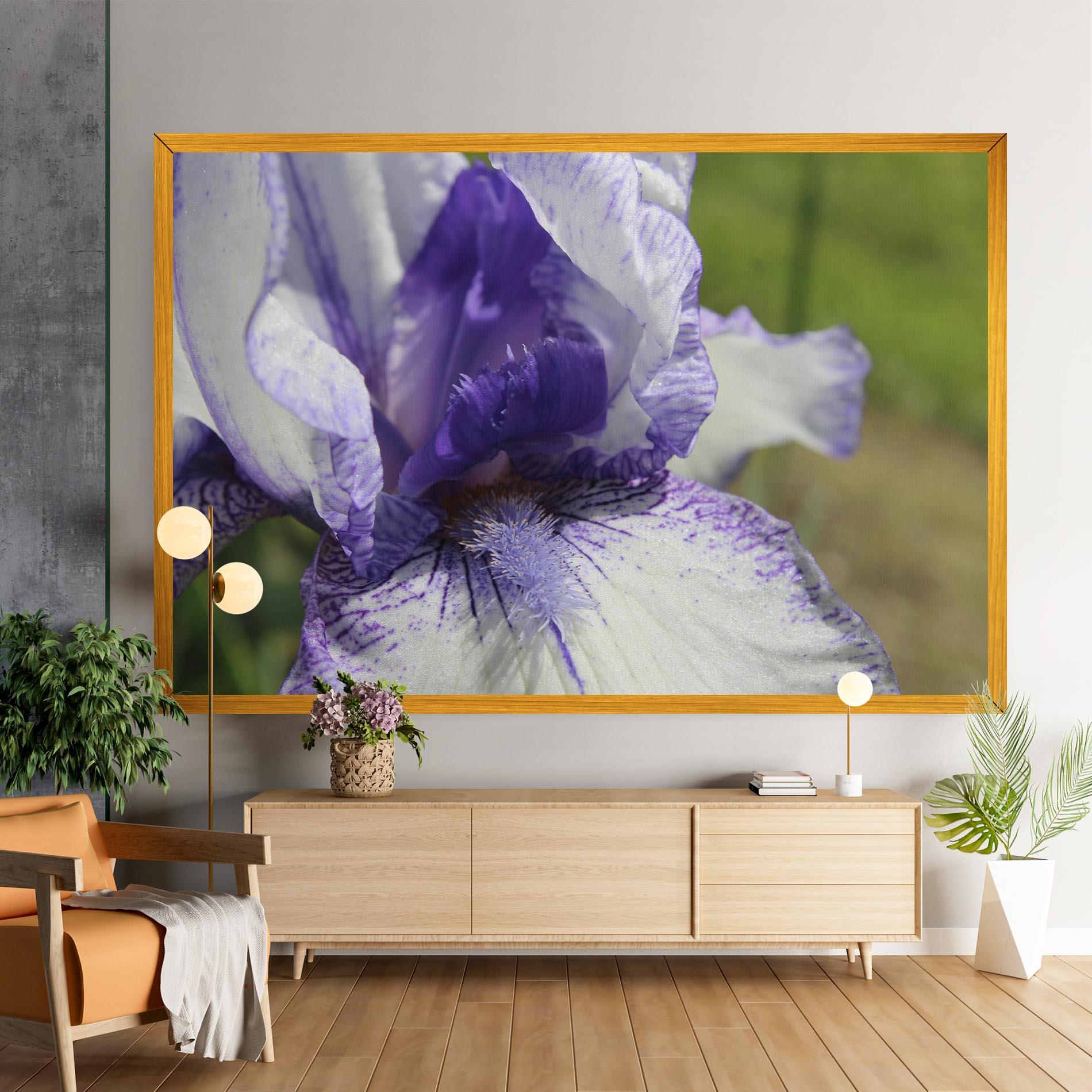 Tablou Canvas White Purple Iris mockup 9
