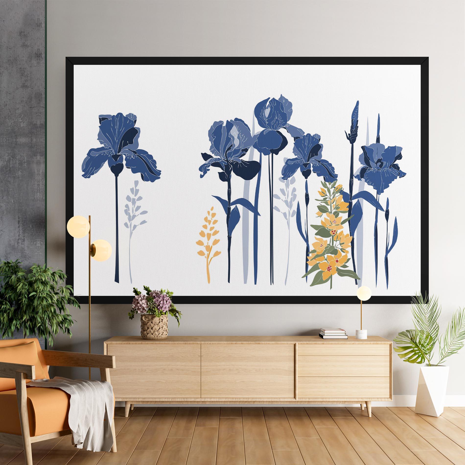 Tablou Canvas Iris Blue Art mockup 9