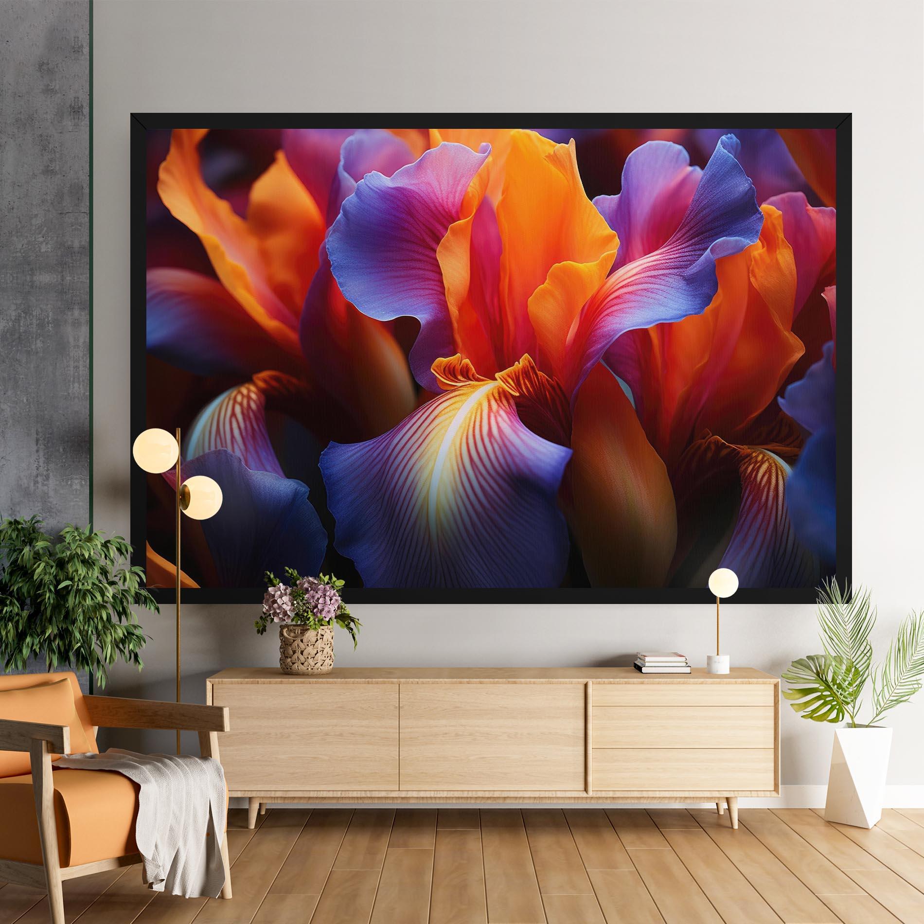 Tablou Canvas Orange Purple Iris mockup 9