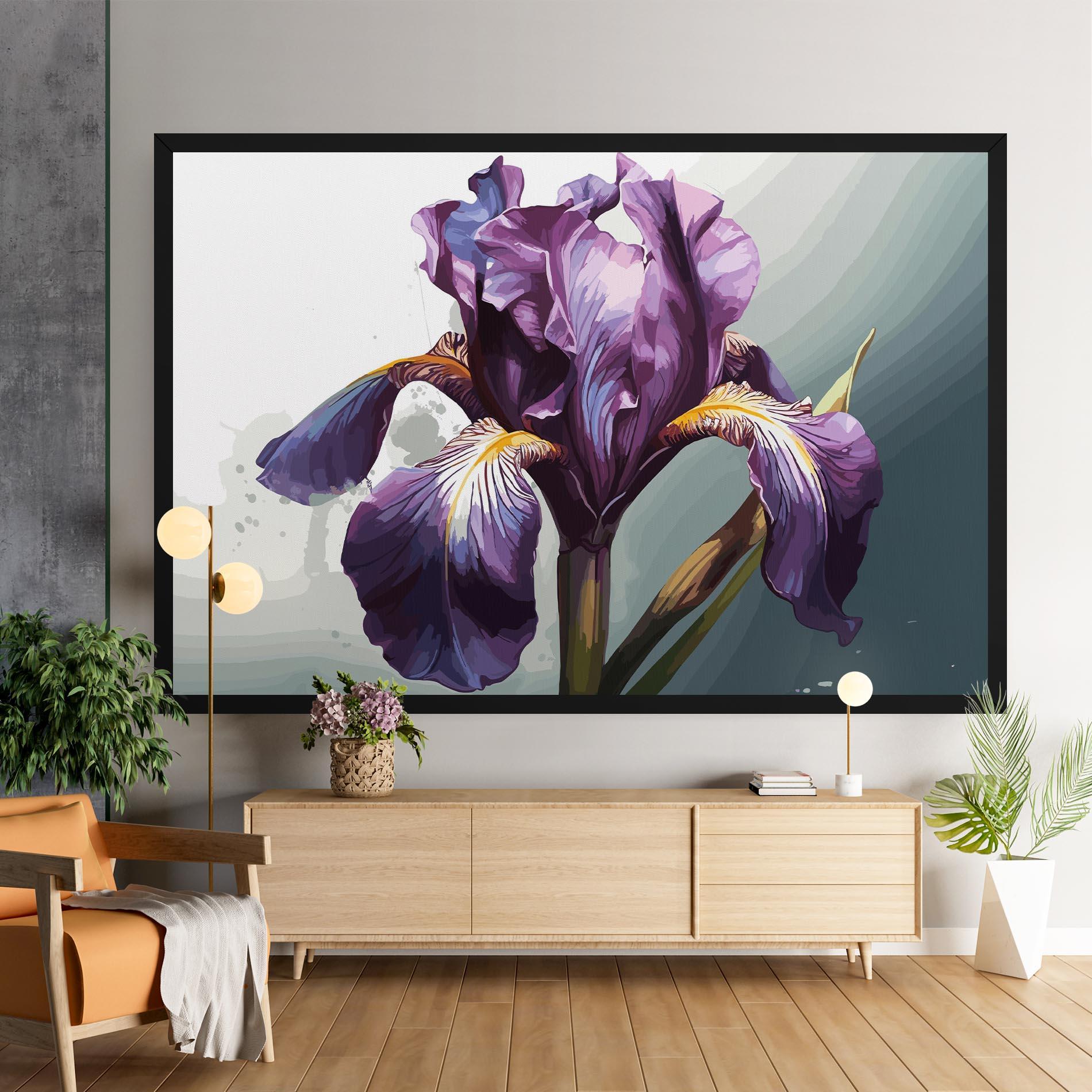 Tablou Canvas Purple Blue Iris mockup 9