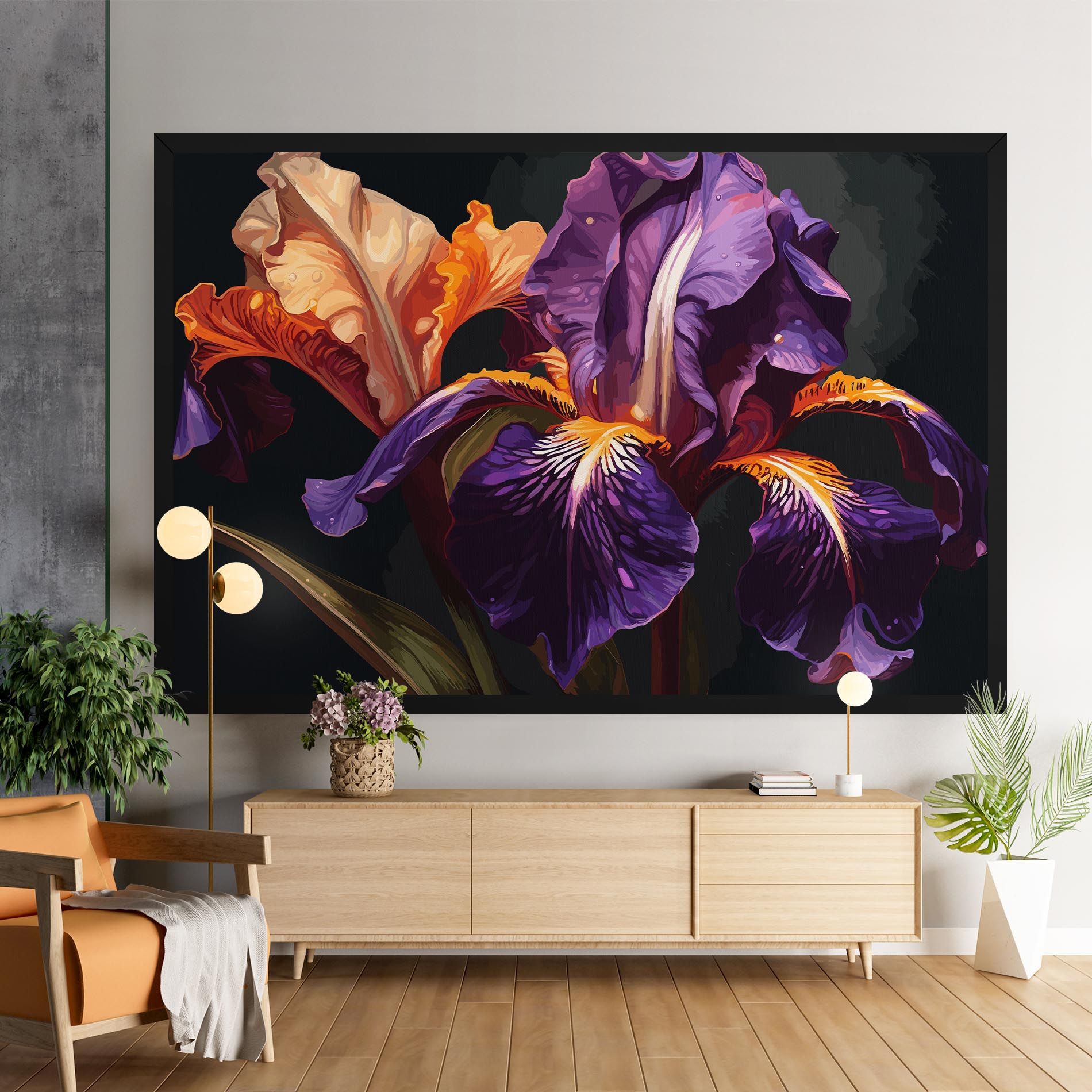 Purple Orange Iris mockup 9