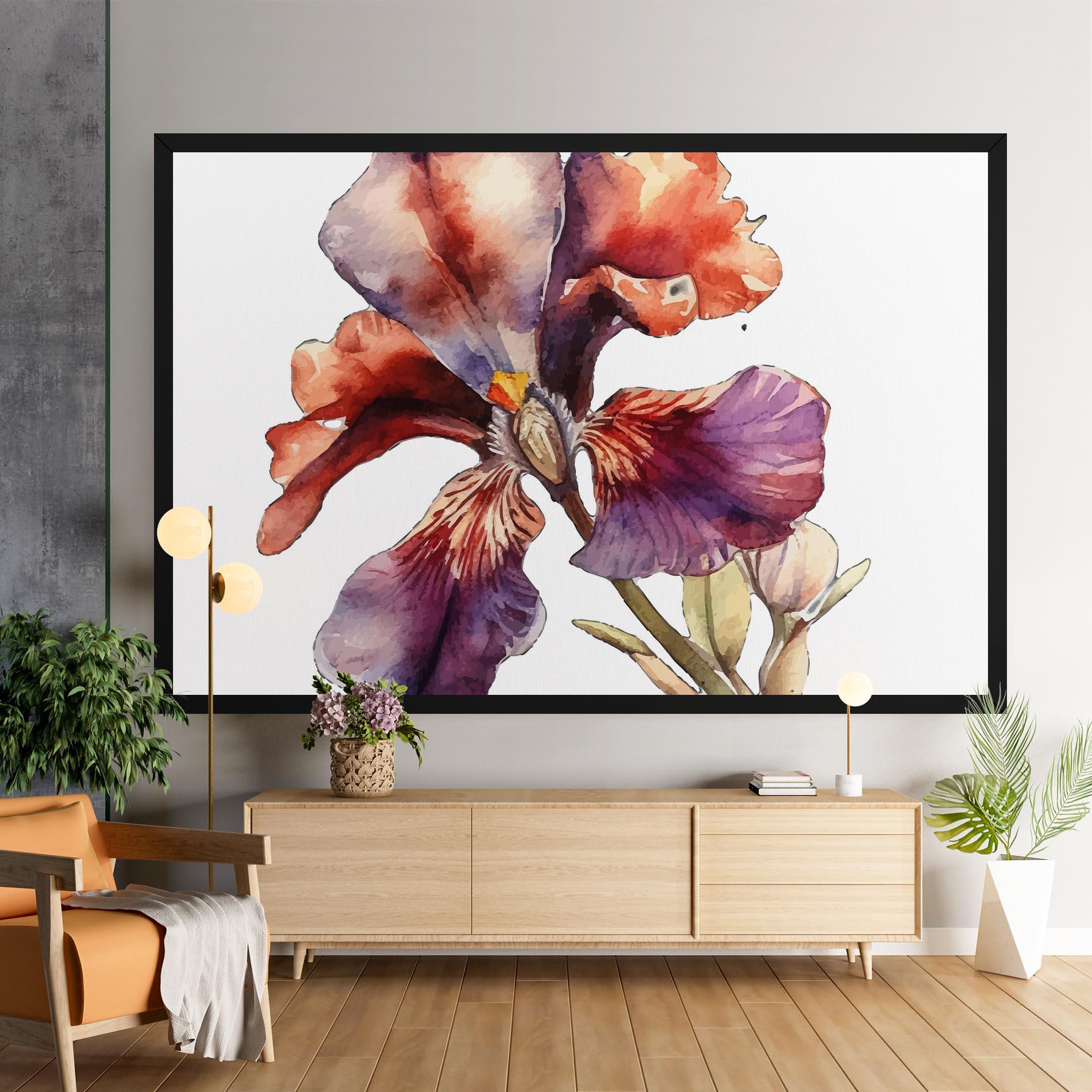 Tablou Canvas Watercolor Iris mockup 9