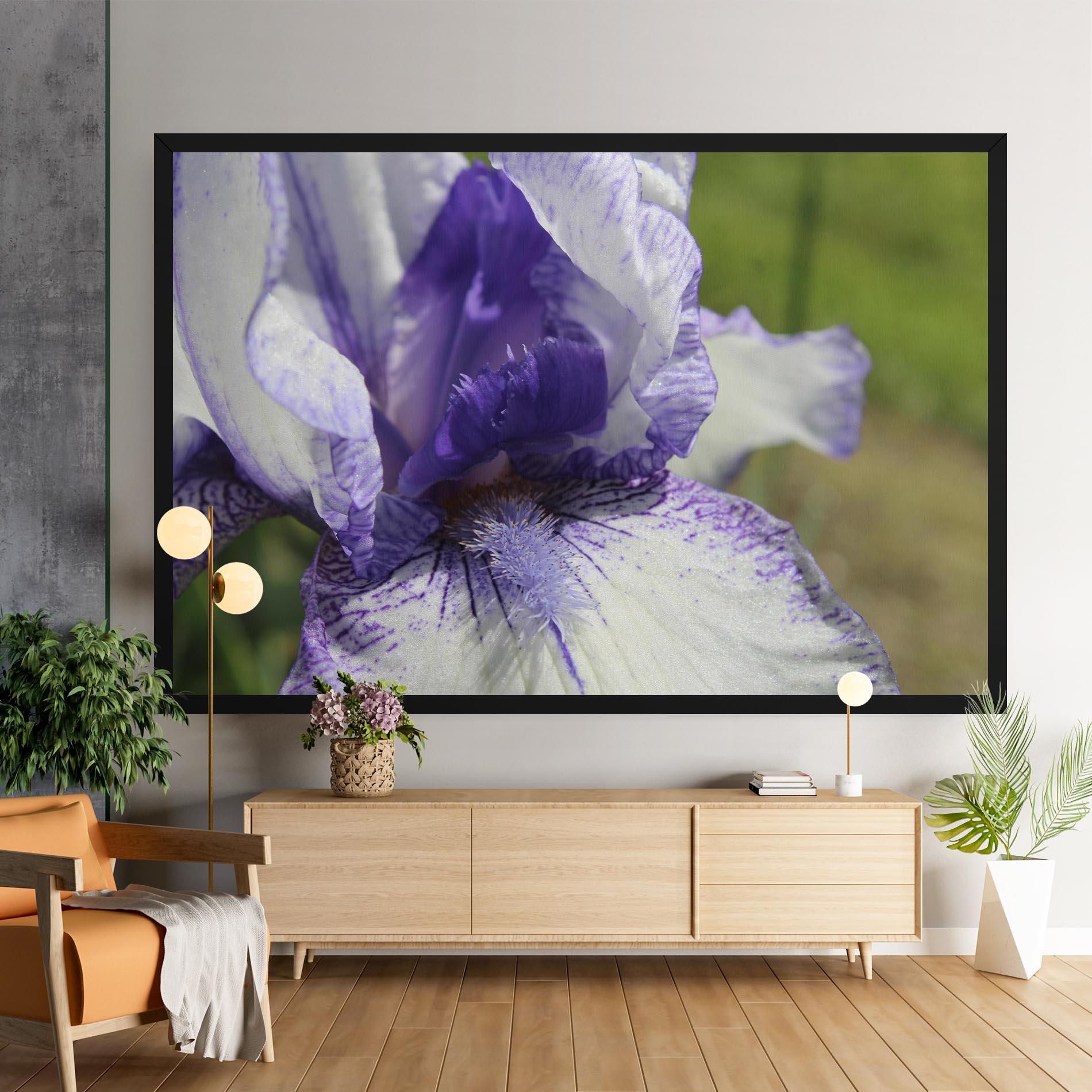 Tablou Canvas White Purple Iris mockup 9