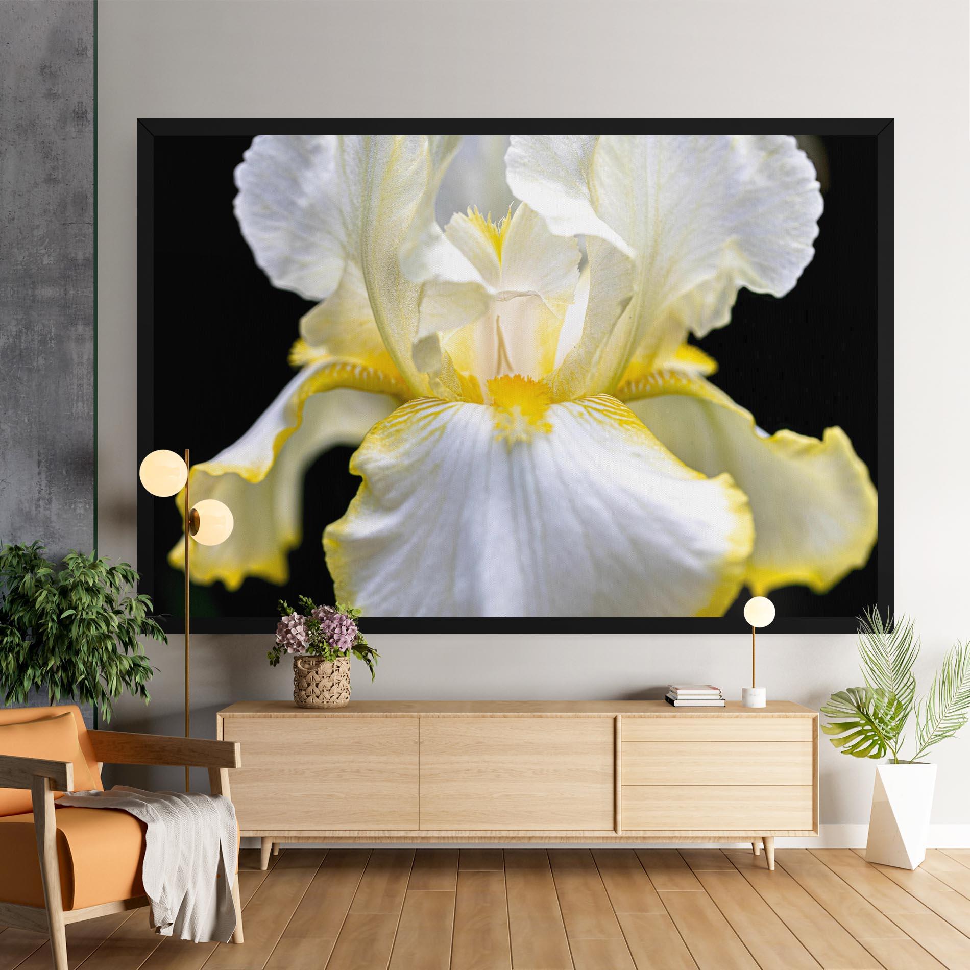 Tablou Canvas White Yellow Iris mockup 9
