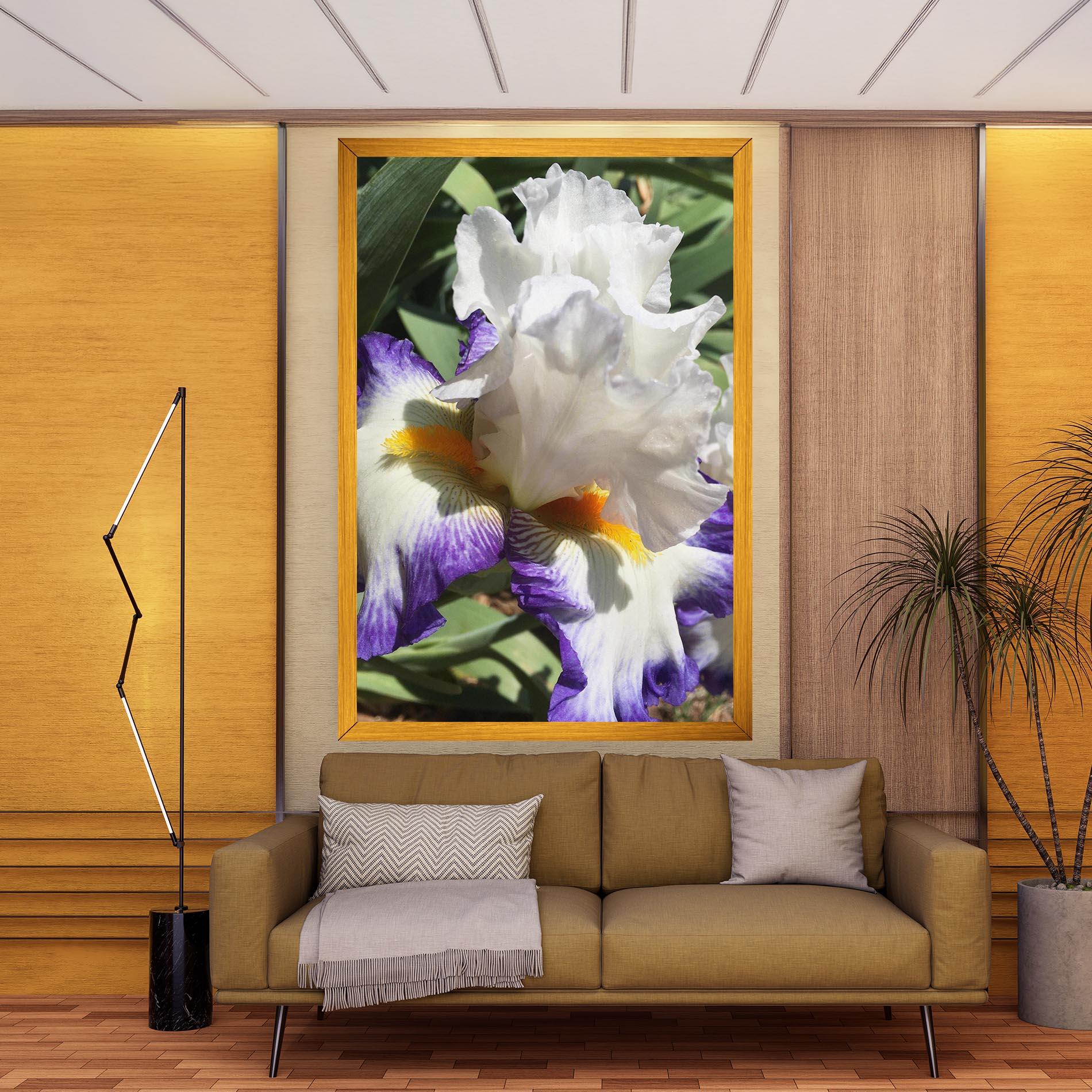 Tablou Canvas Garden White Purple Irirs mockup 9