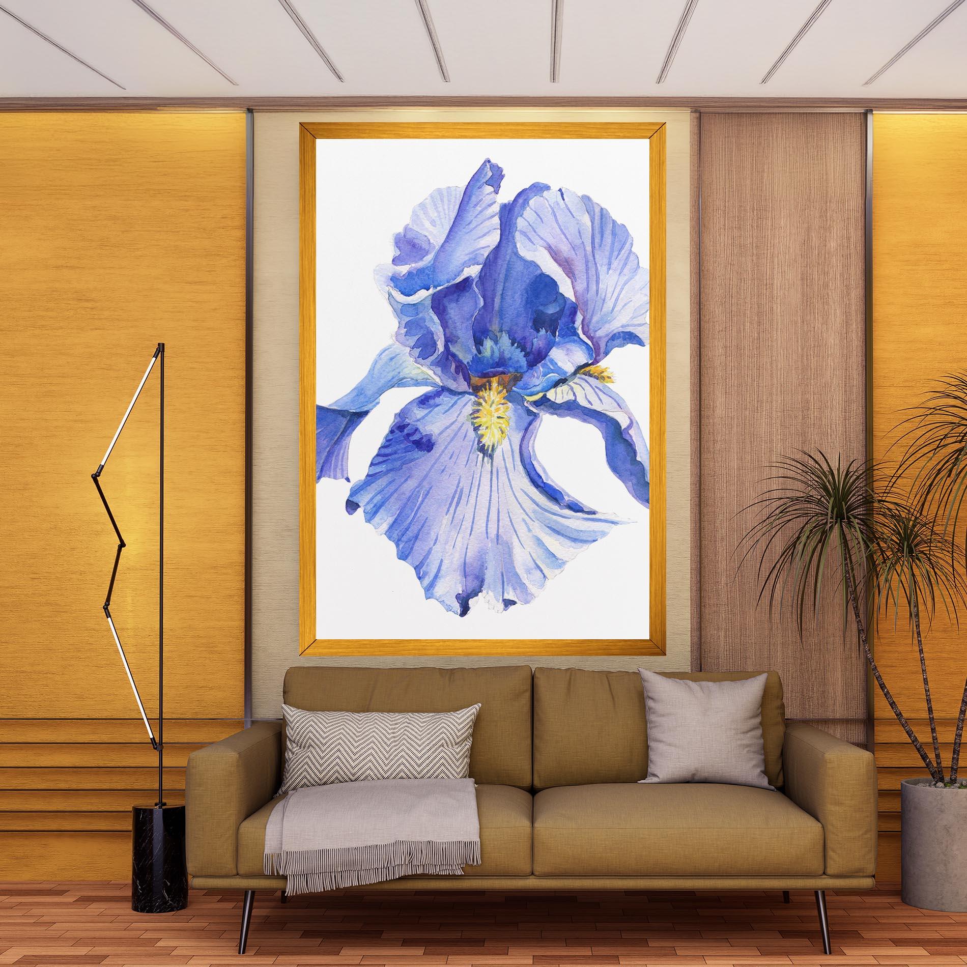 Tablou Canvas Purple Iris On White mockup 9
