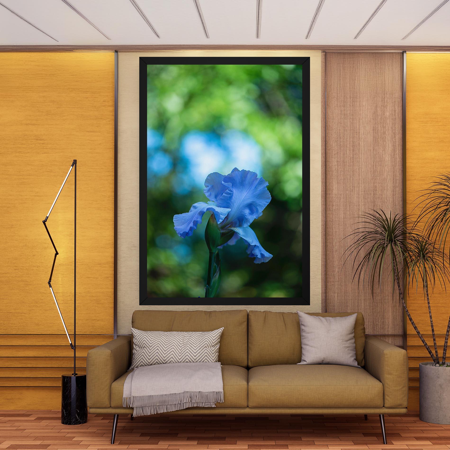 Tablou Canvas Blue Iris In The Garden mockup 9