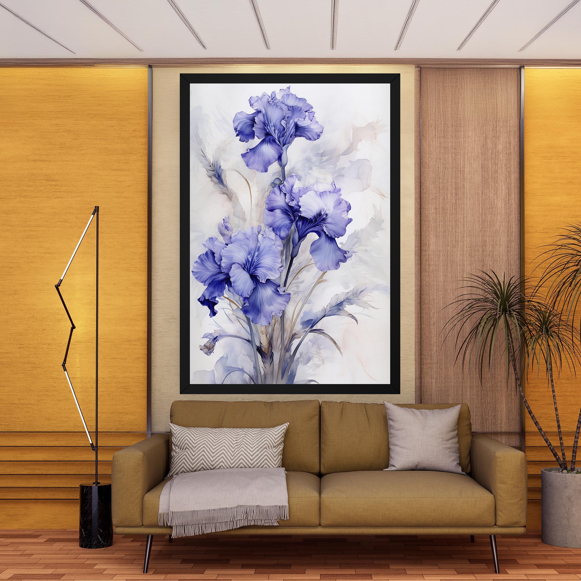 Tablou Canvas Purple Iris Painting mockup 9