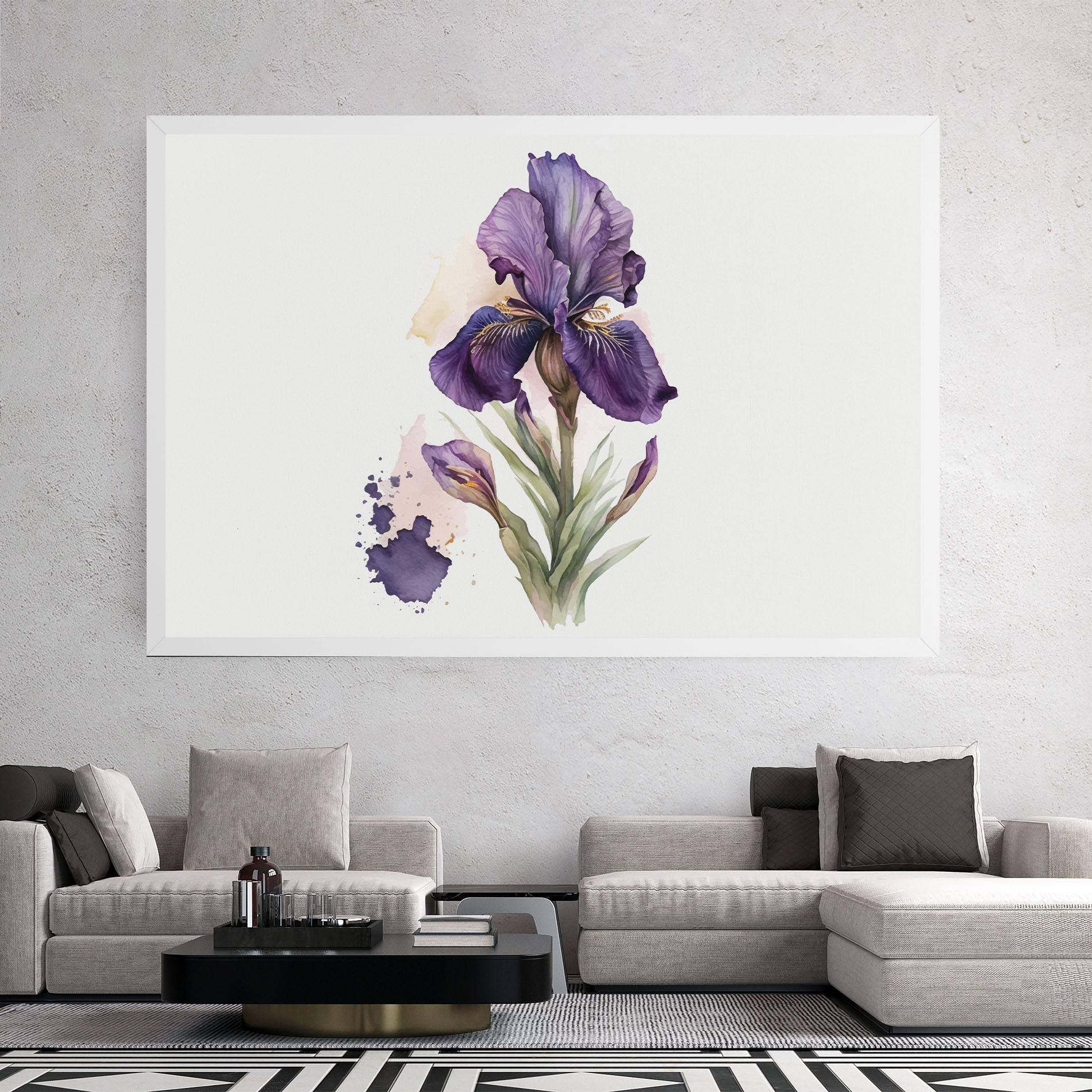 Tablou Canvas Beautiful Purple Iris mockup 2