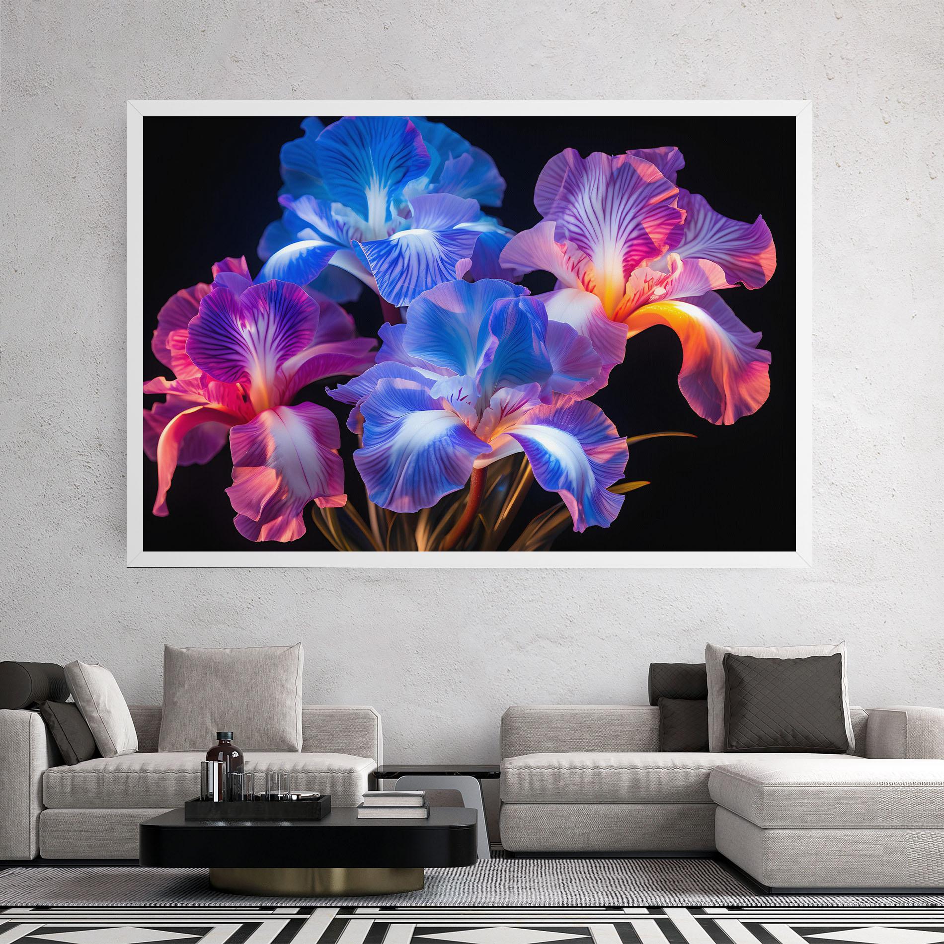 Tablou Canvas Blue Light Iris mockup 2