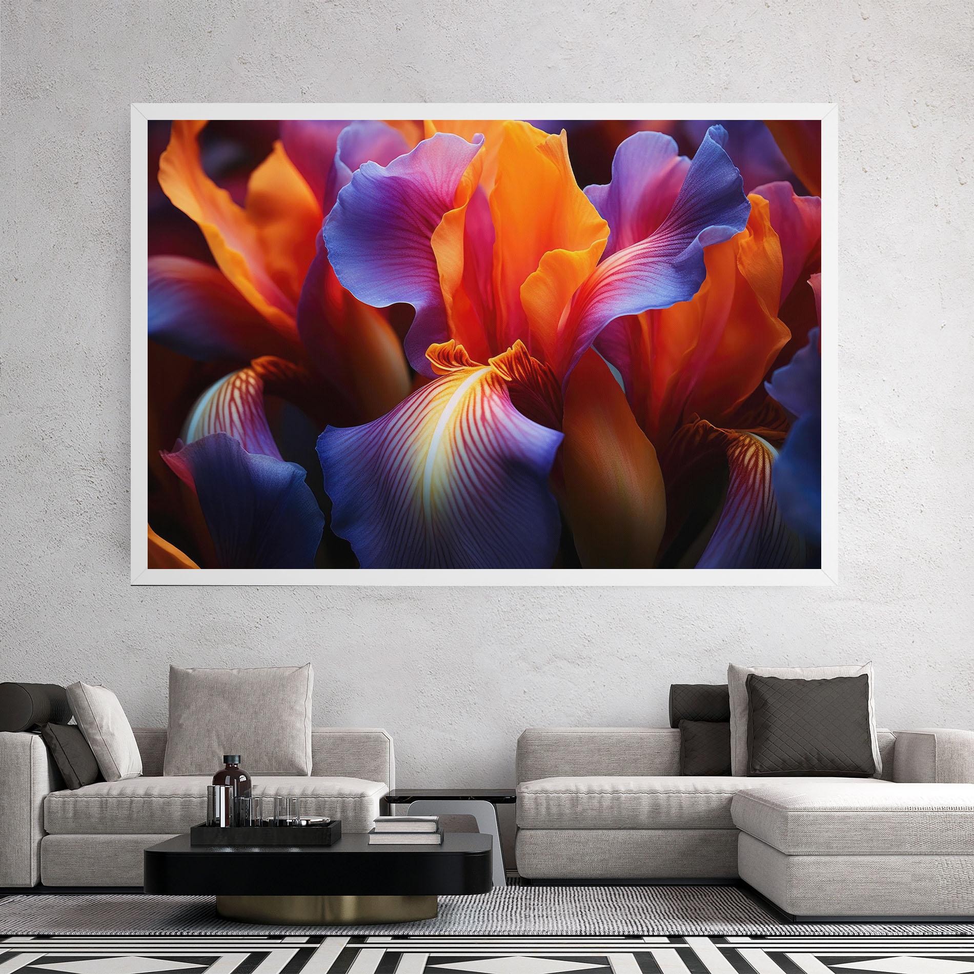 Tablou Canvas Orange Purple Iris mockup 2