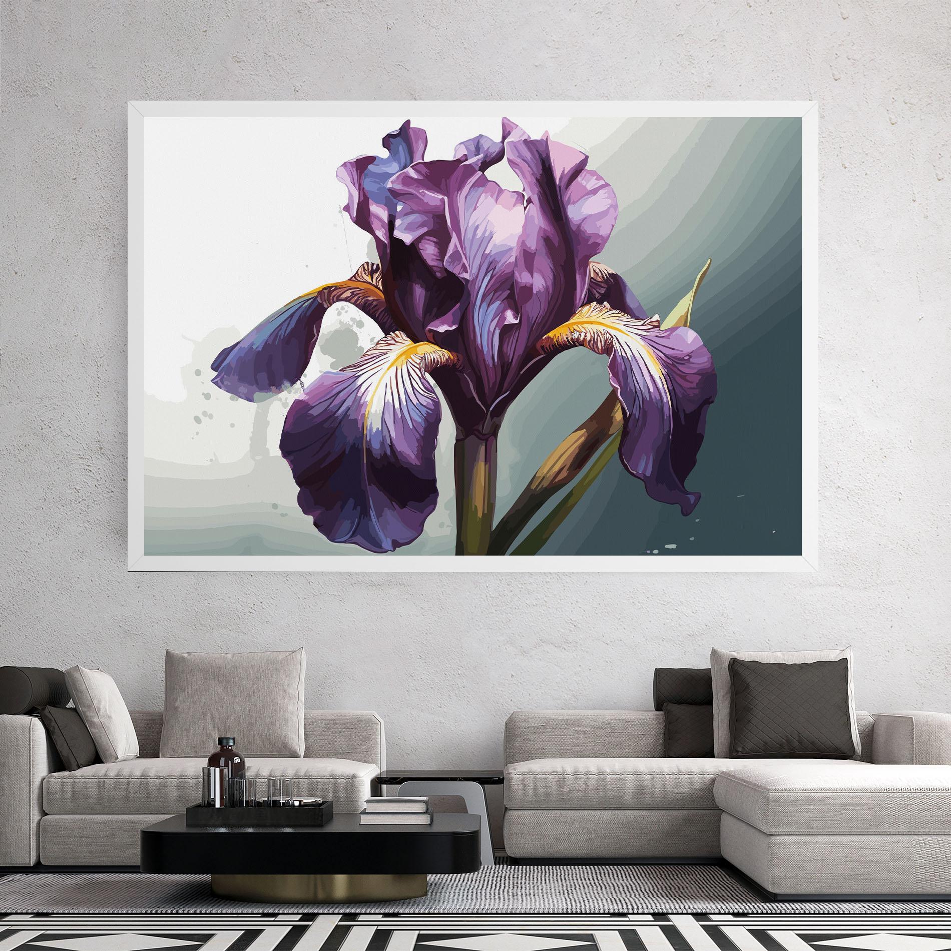Tablou Canvas Purple Blue Iris mockup 2