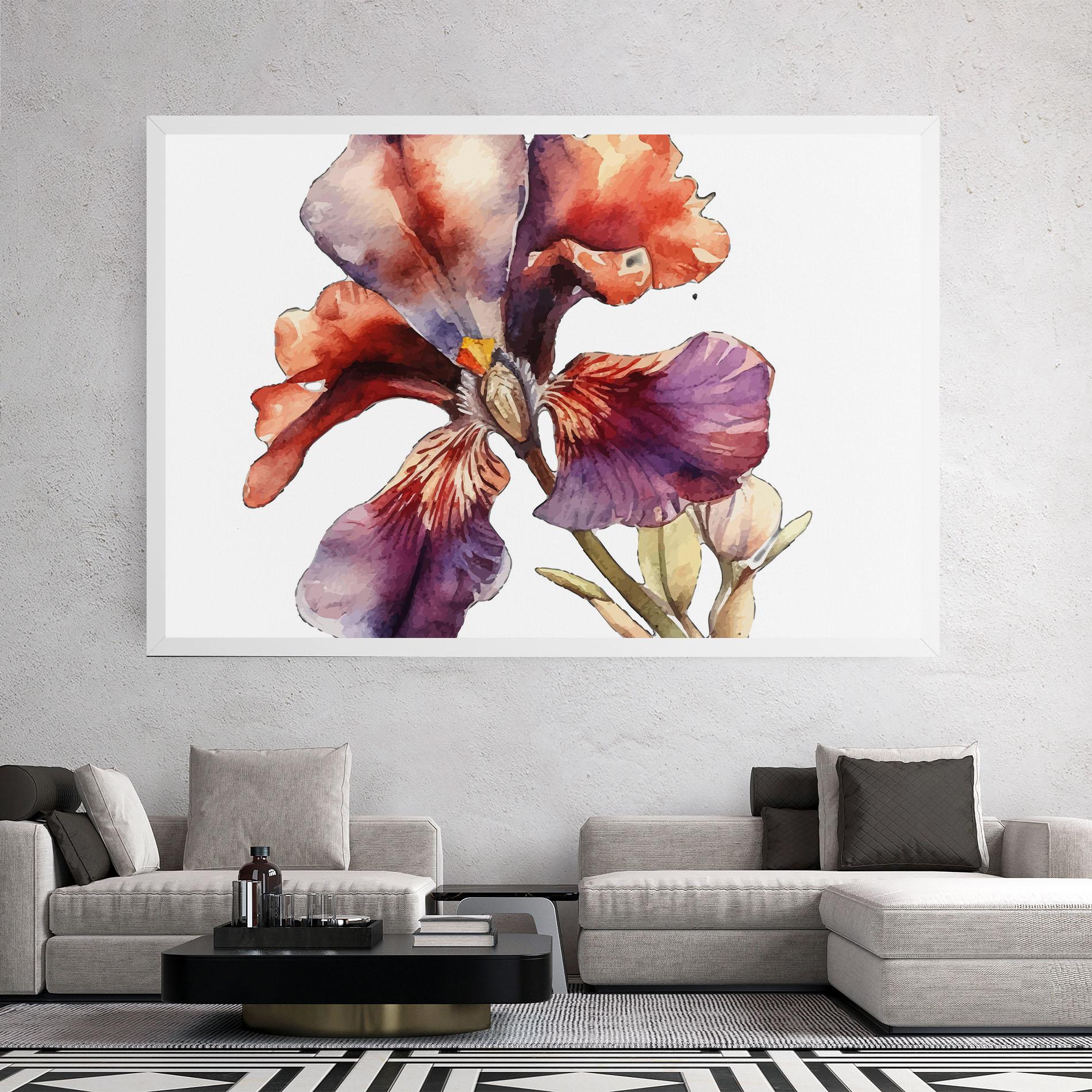 Tablou Canvas Watercolor Iris mockup 2