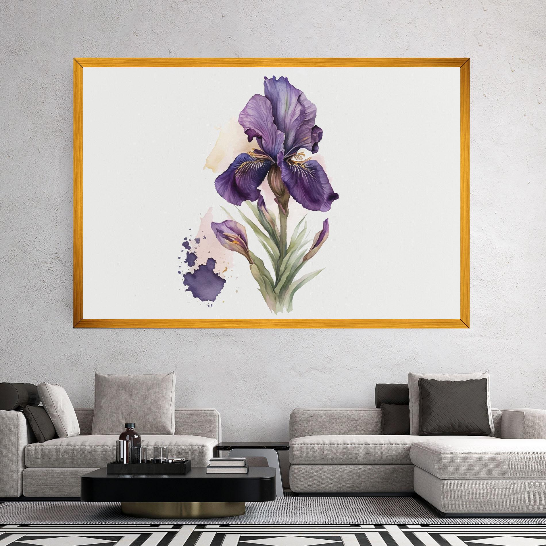 Tablou Canvas Beautiful Purple Iris mockup 2