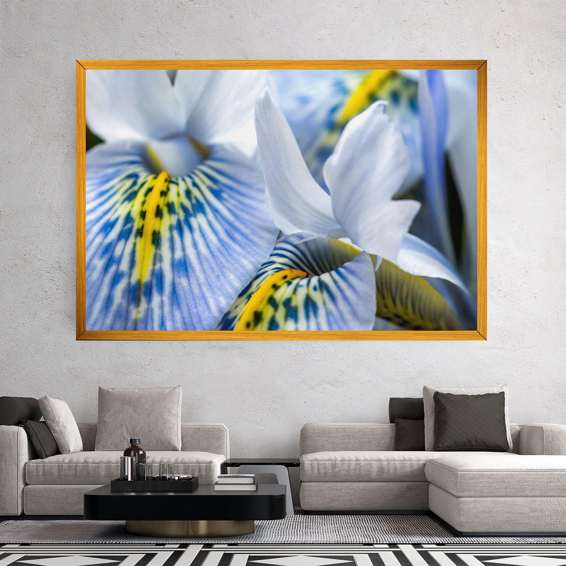 Blue Yellow Iris mockup 2