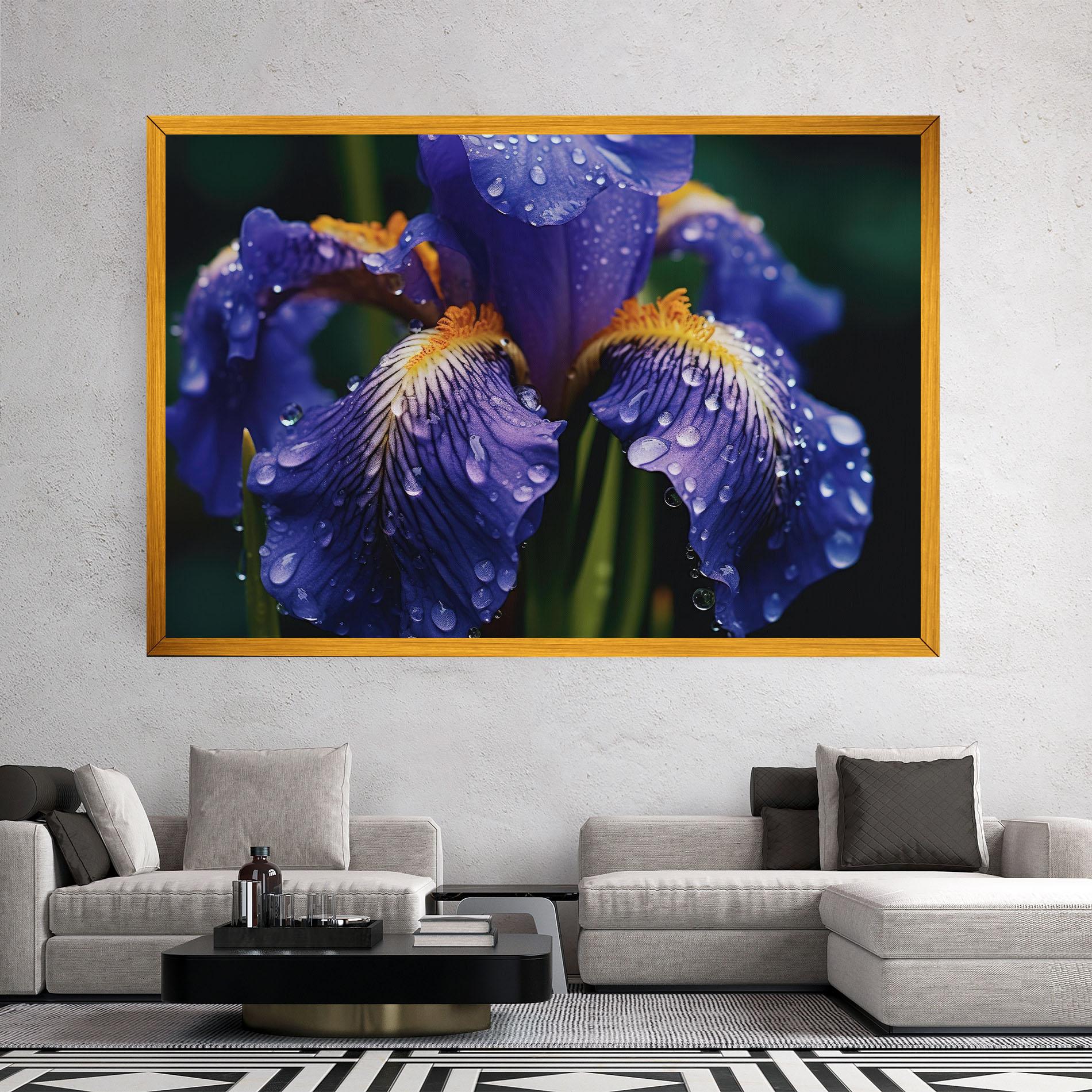 Tablou Canvas Iris After Rain mockup 2