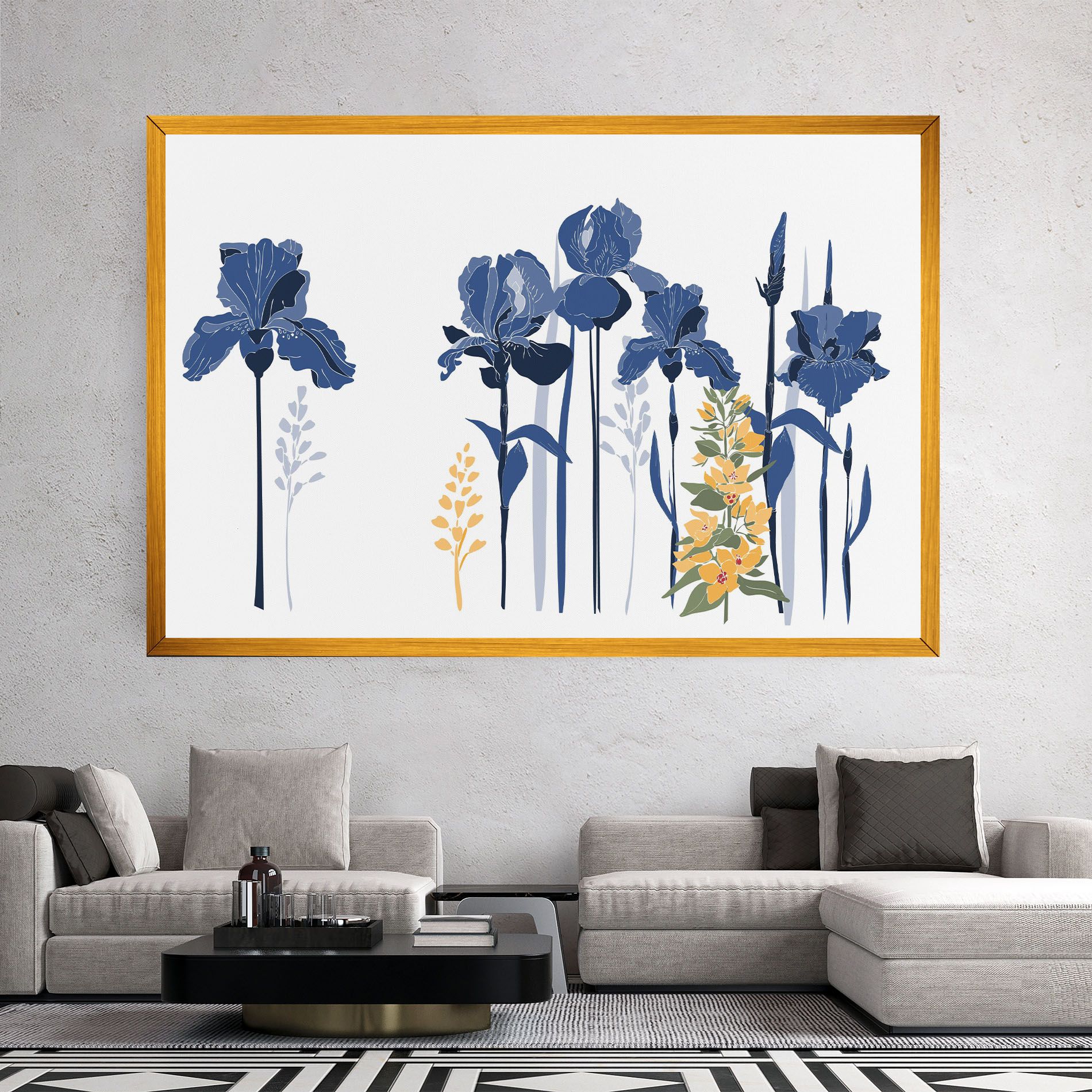 Iris Blue Art mockup 2