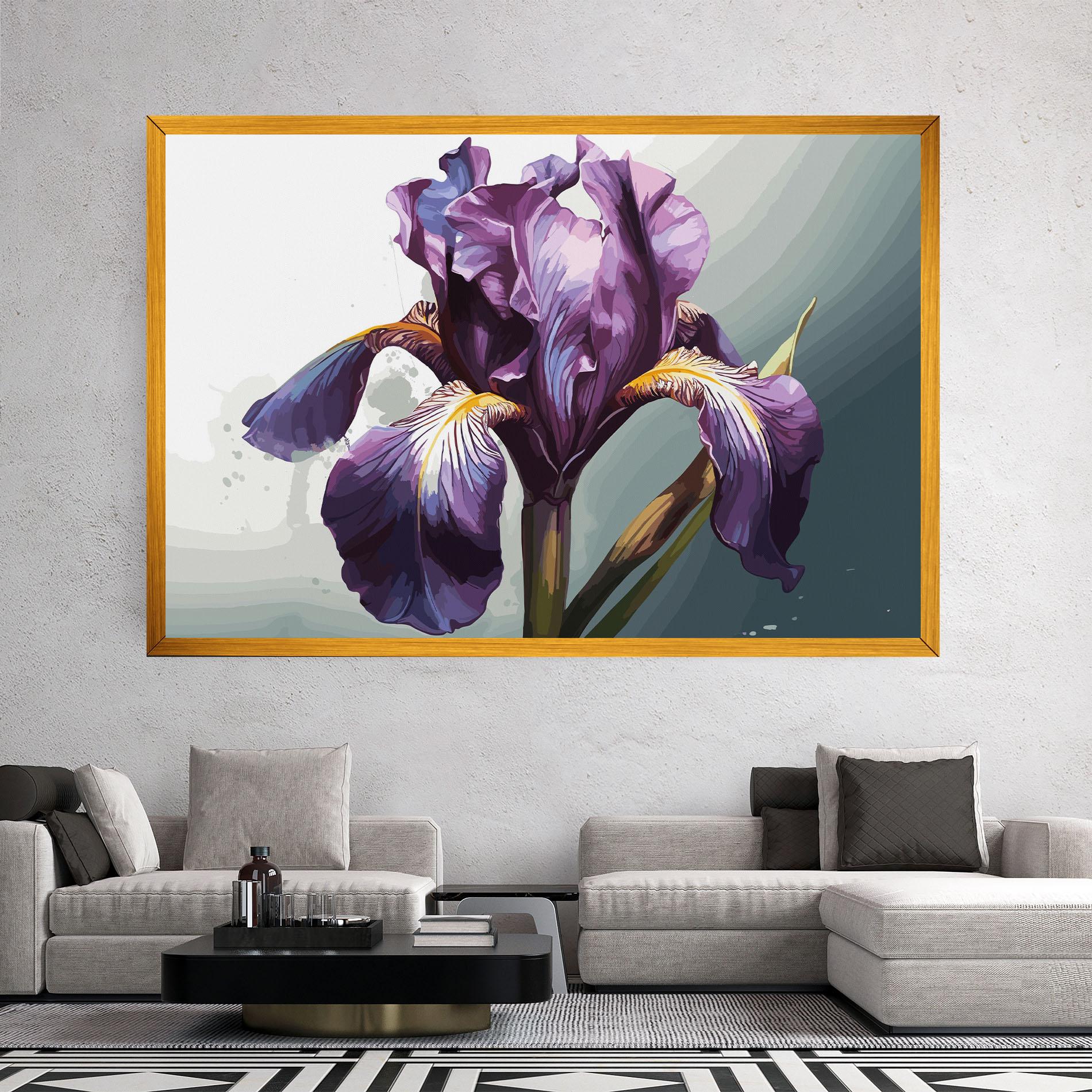 Tablou Canvas Purple Blue Iris mockup 2