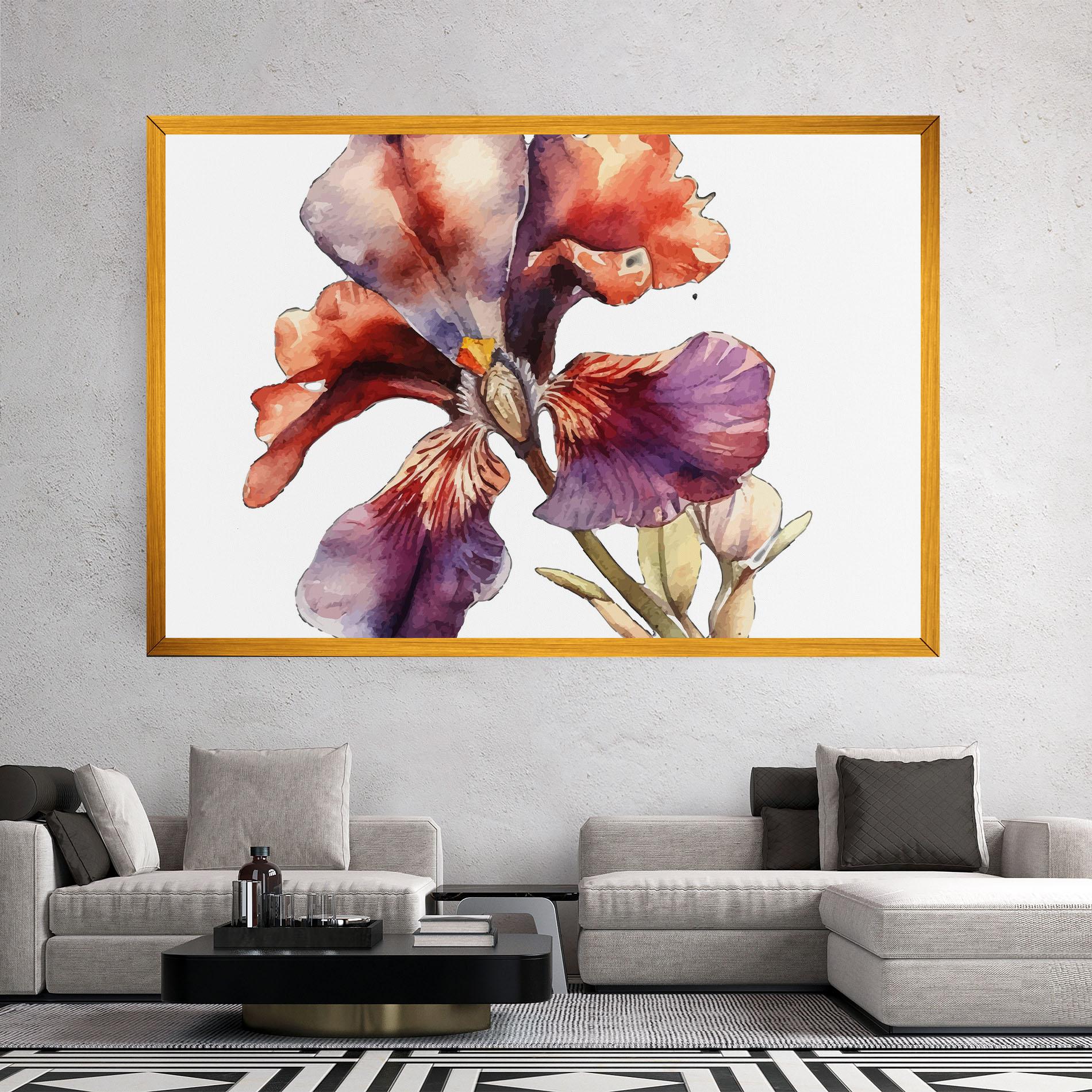 Tablou Canvas Watercolor Iris mockup 2