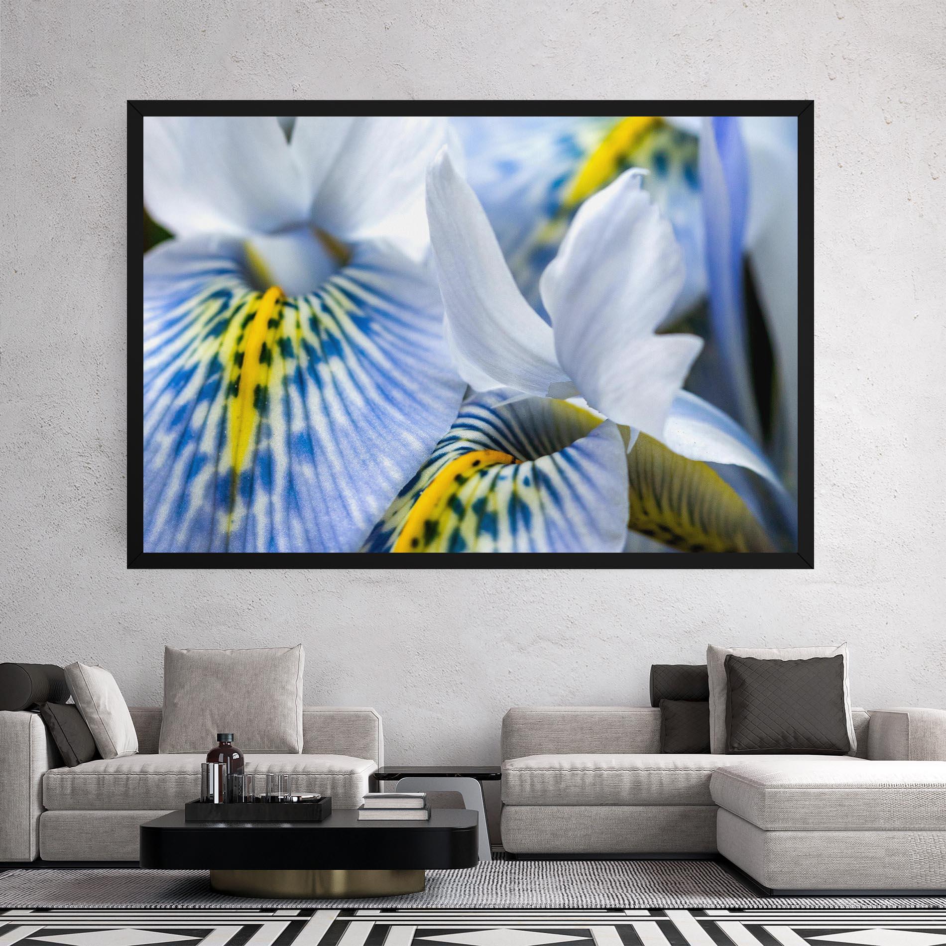 Tablou Canvas Blue Yellow Iris mockup 2