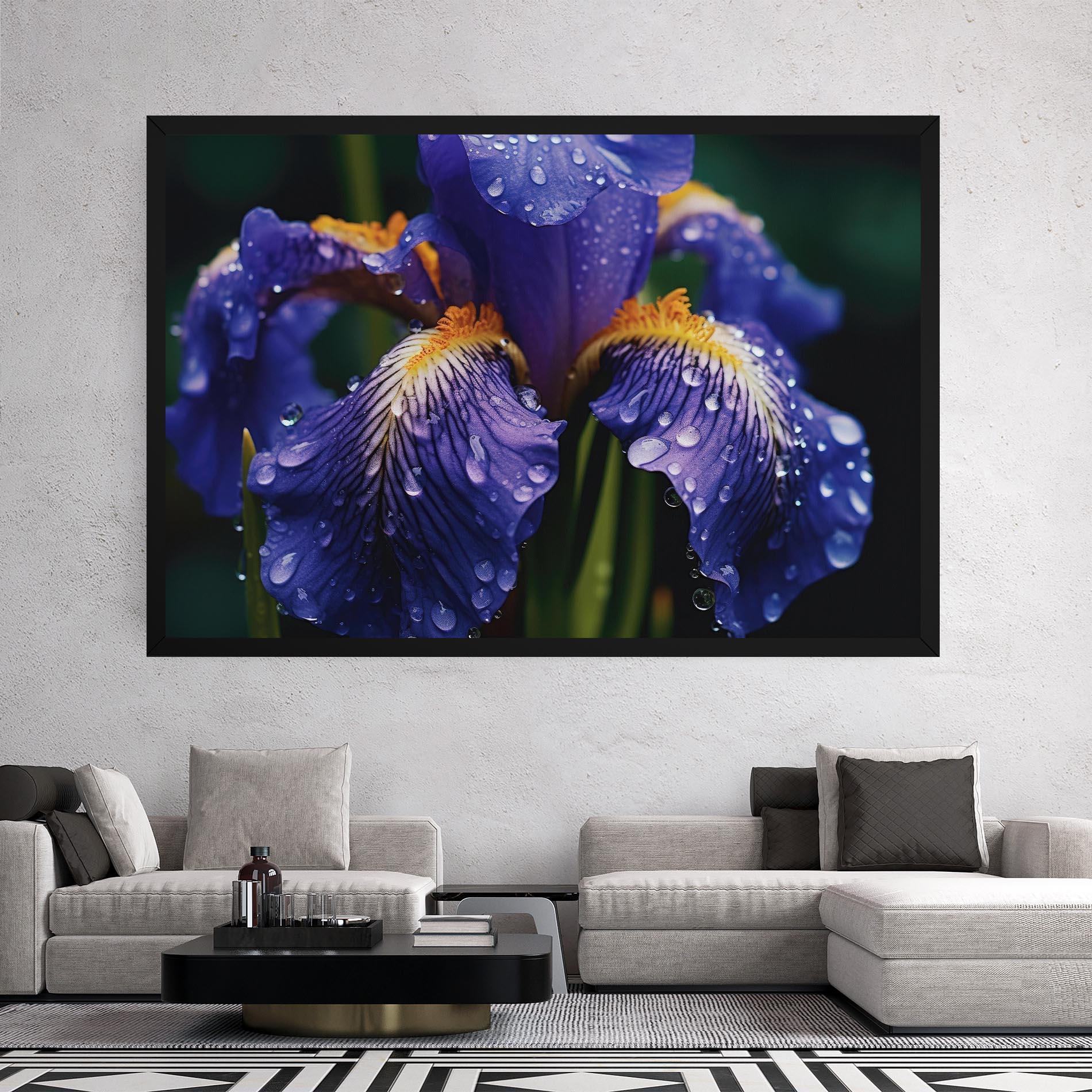 Tablou Canvas Iris After Rain mockup 2