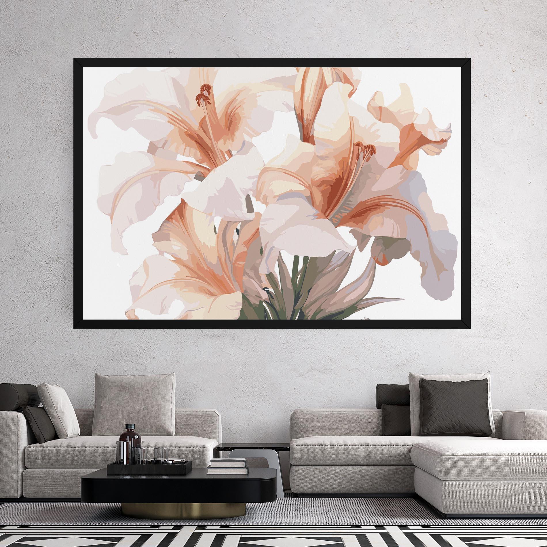 Tablou Canvas Light Orange Iris mockup 2