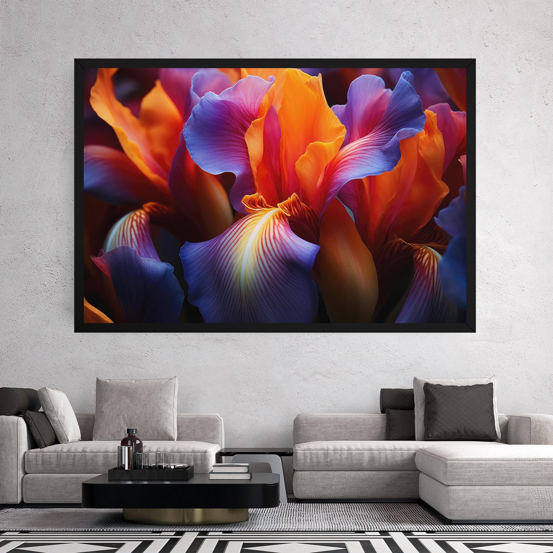 Orange Purple Iris mockup 2