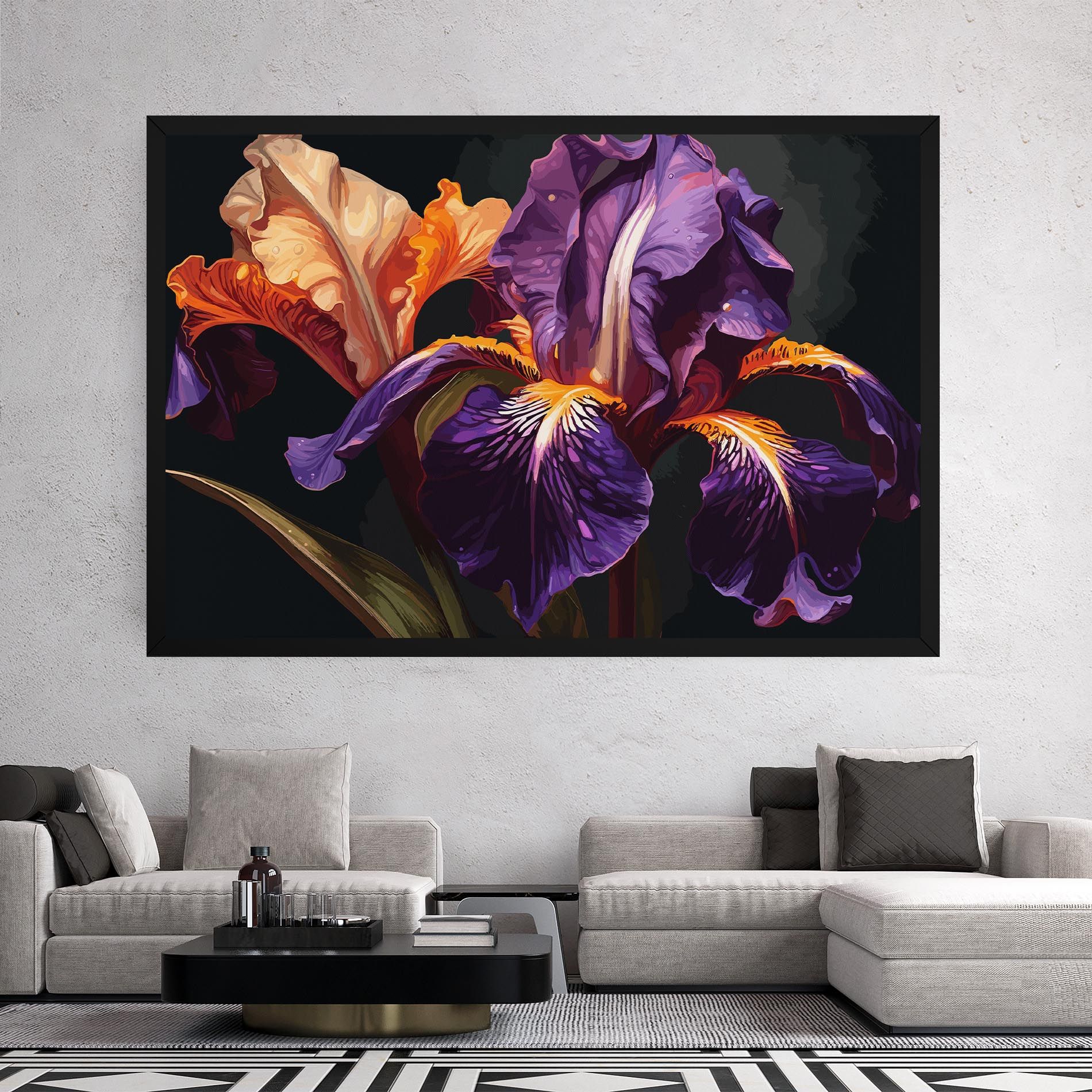 Purple Orange Iris mockup 2