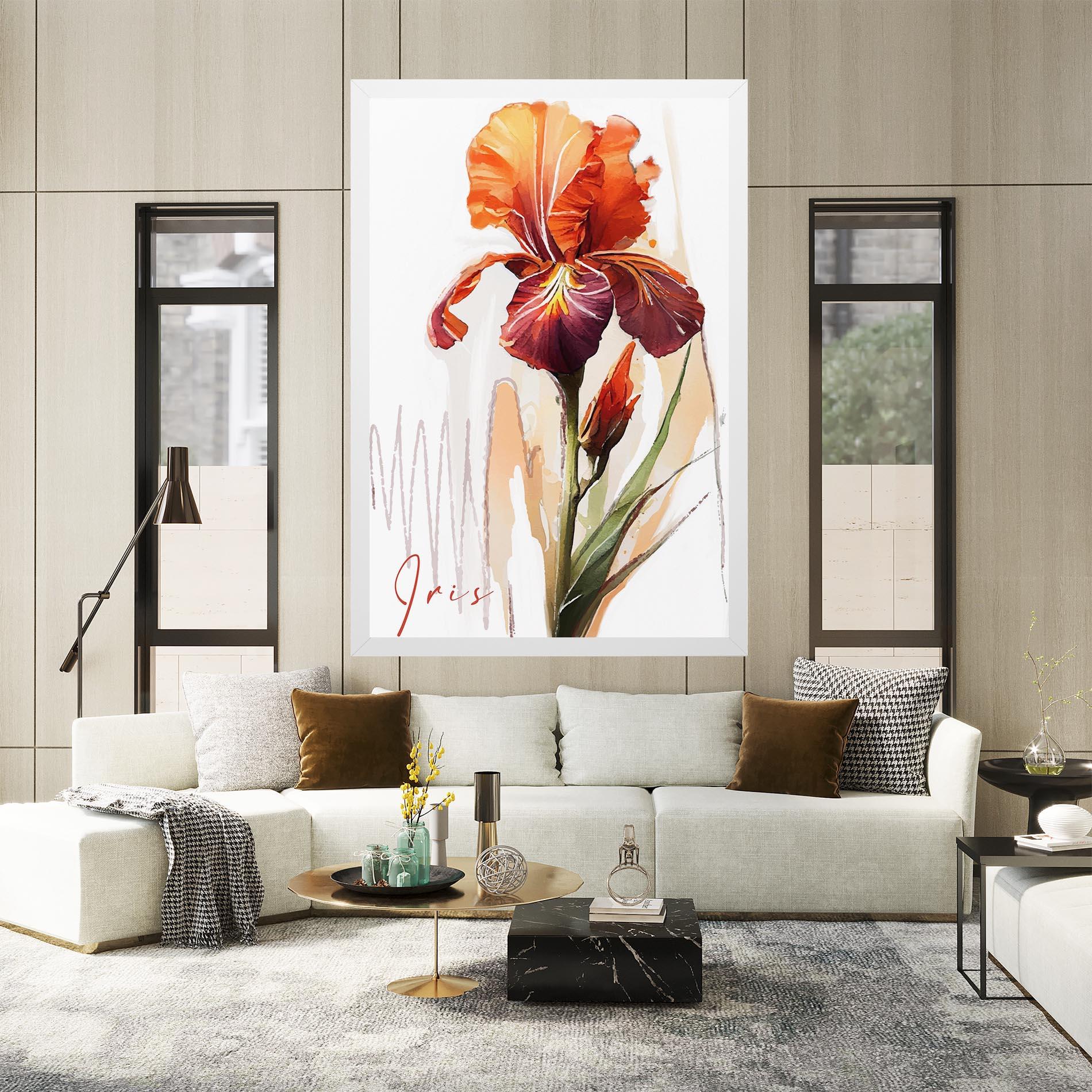 Tablou Canvas Orange Iris mockup 2