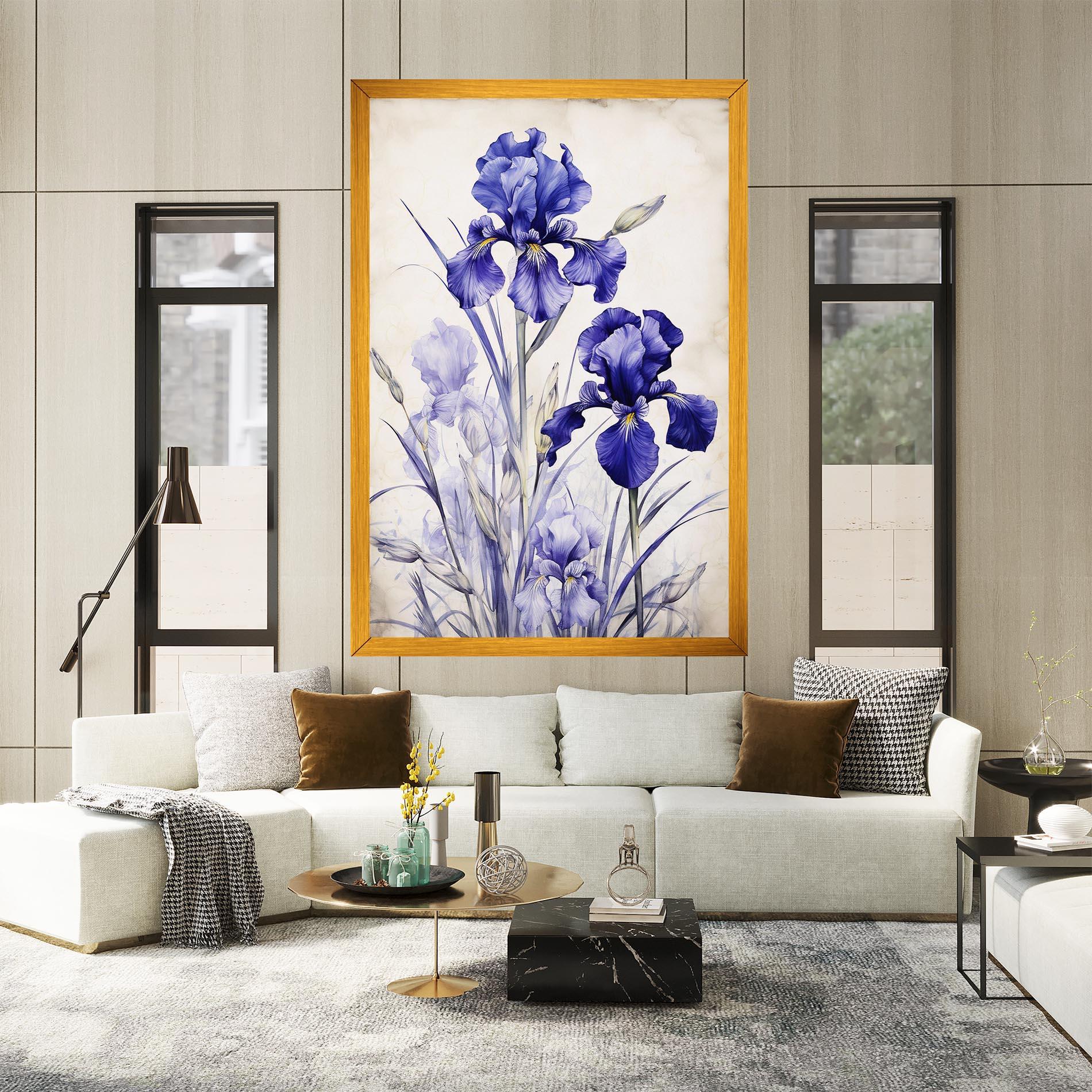 Tablou Canvas Irises Painting mockup 2