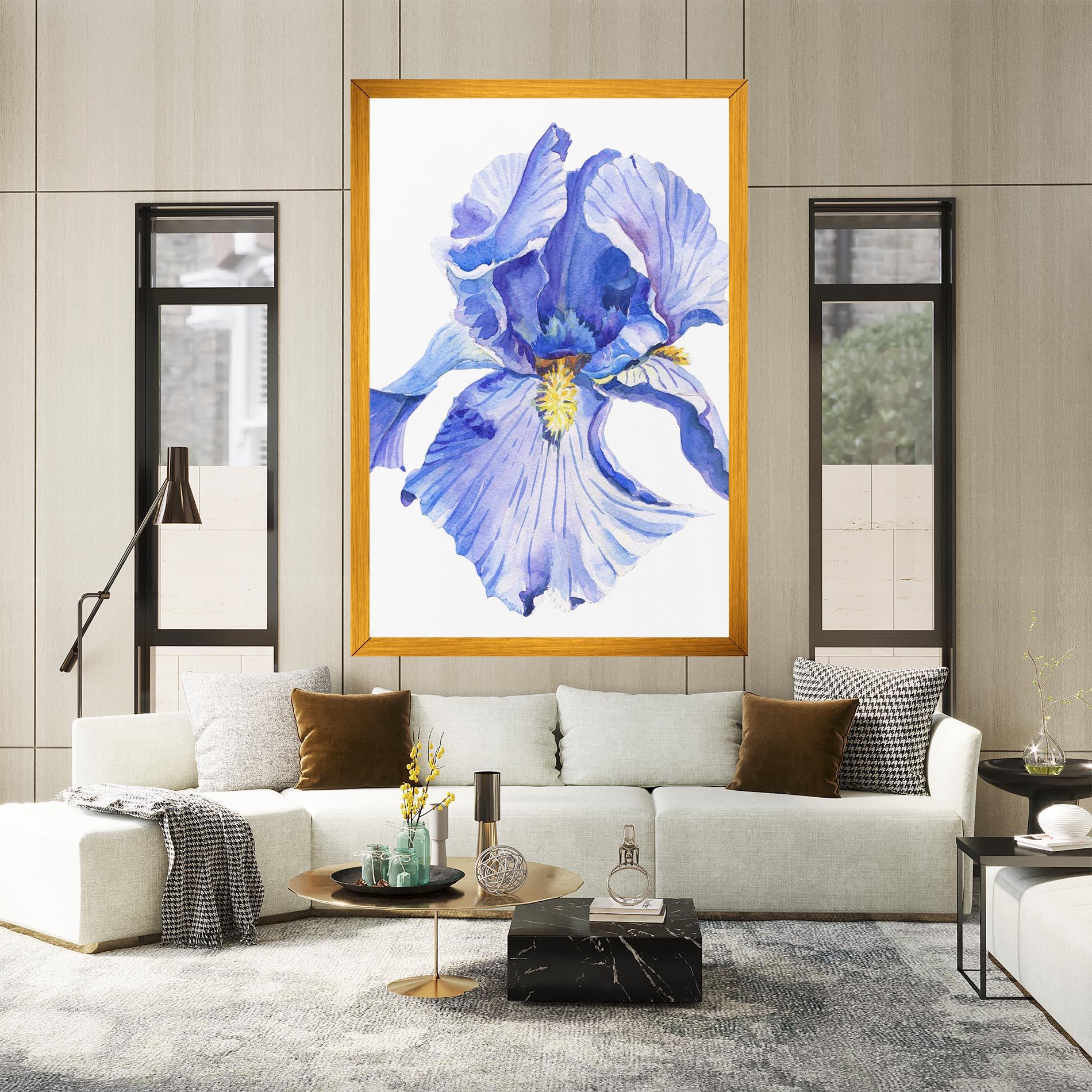 Tablou Canvas Purple Iris On White mockup 2