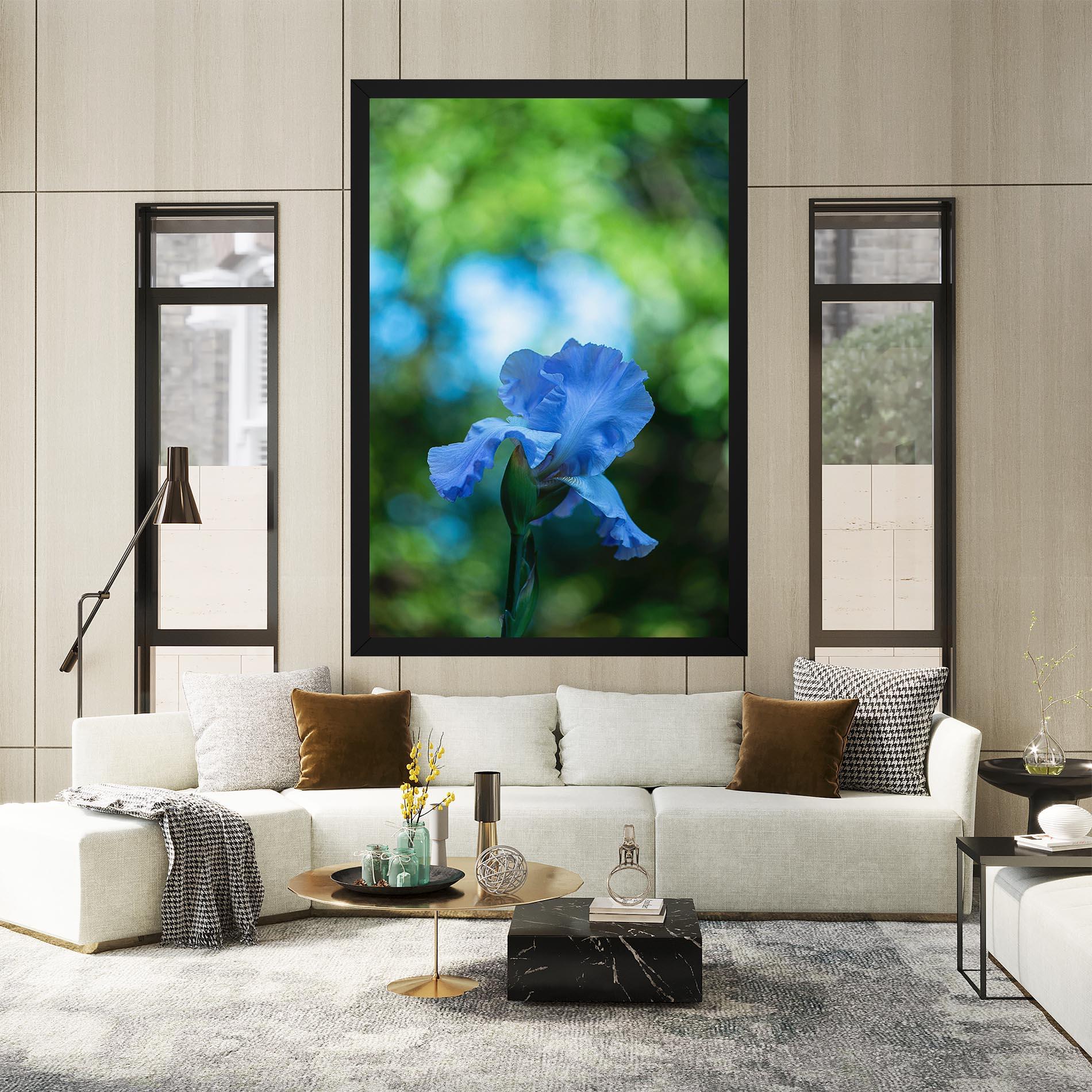 Tablou Canvas Blue Iris In The Garden mockup 2