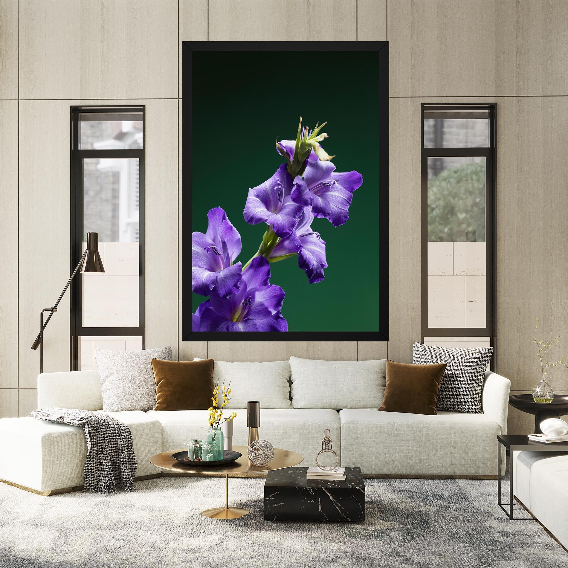 Tablou Canvas Iris On Green mockup 2