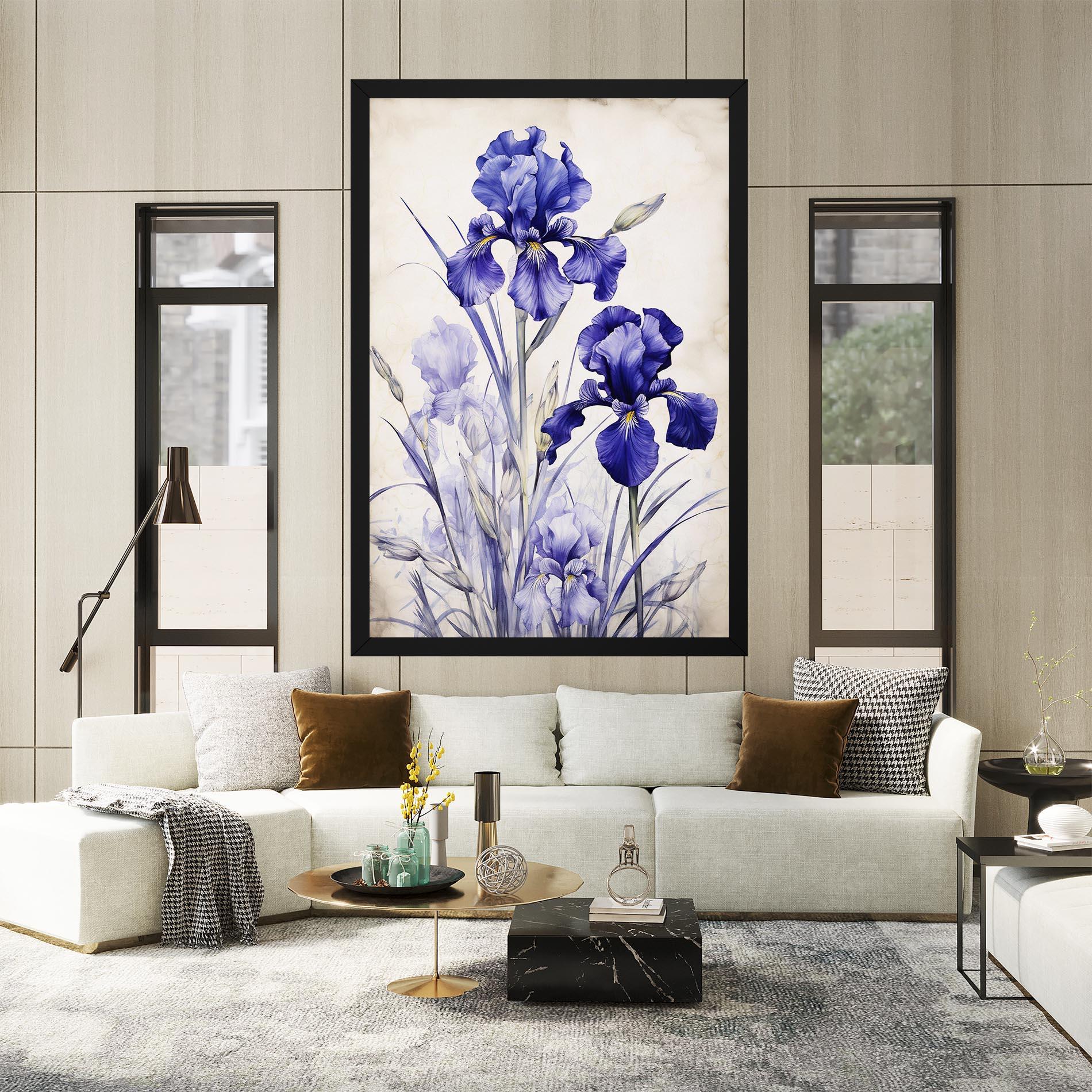 Tablou Canvas Irises Painting mockup 2