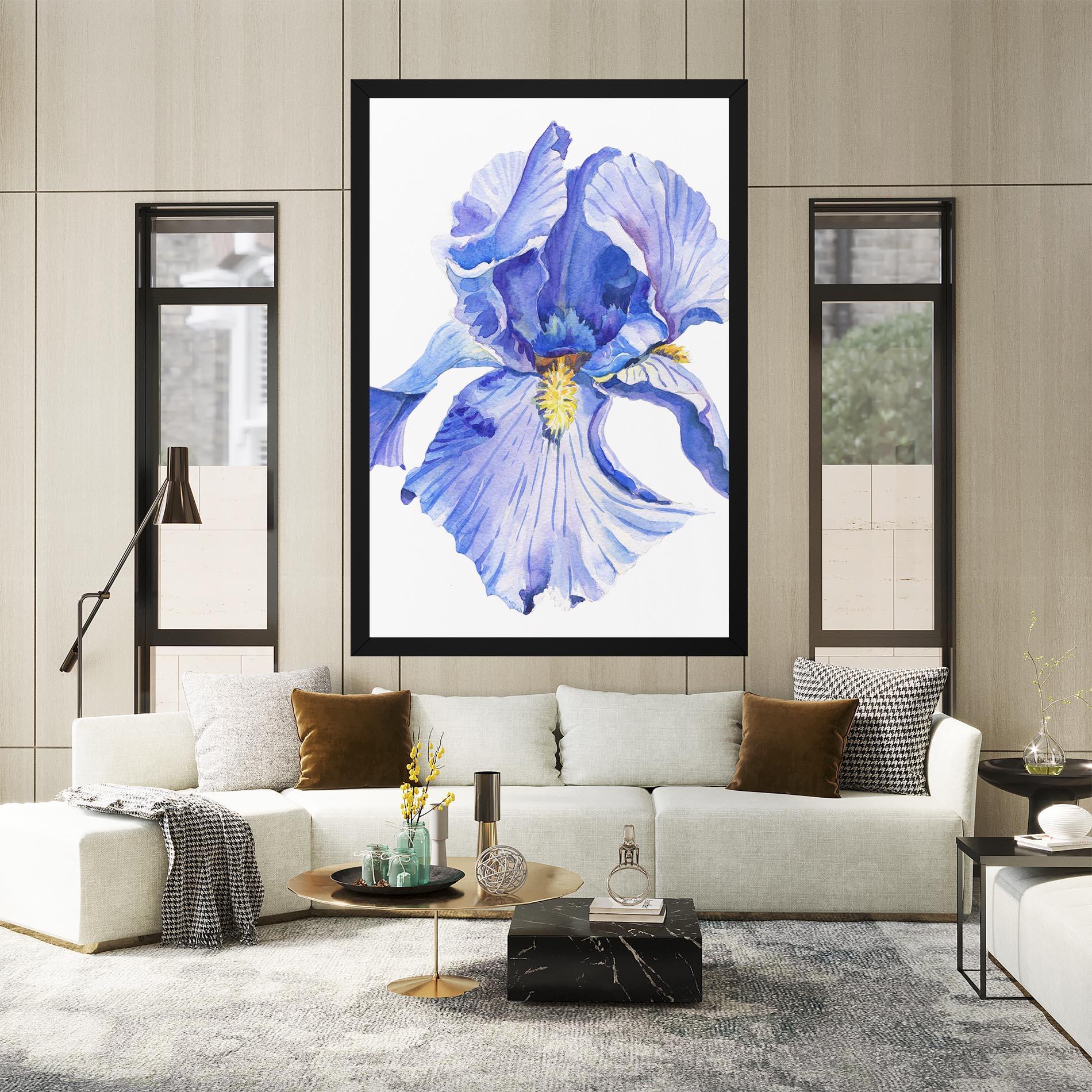 Tablou Canvas Purple Iris On White mockup 2