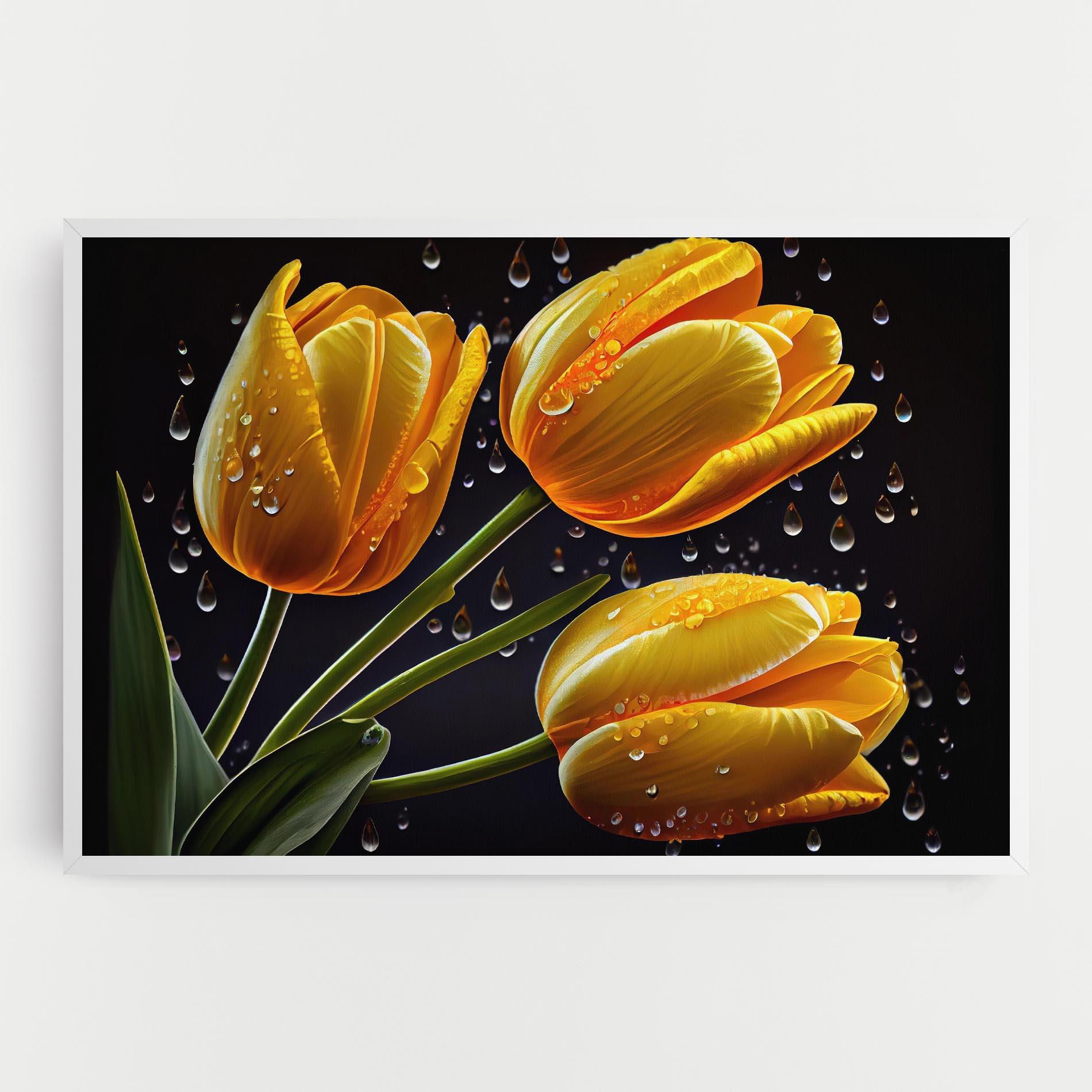 Tablou Canvas 3 Yellow Tulips mockup 0