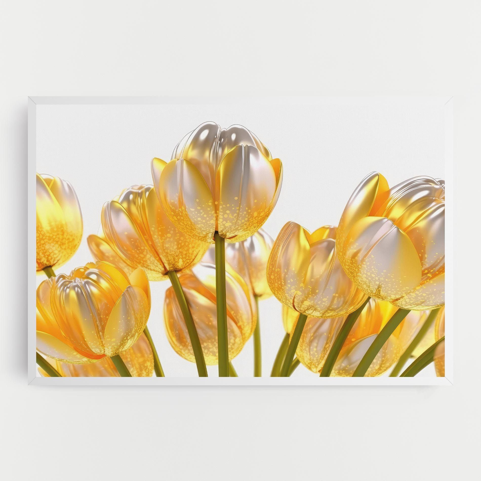 Gold White Tulips mockup 0