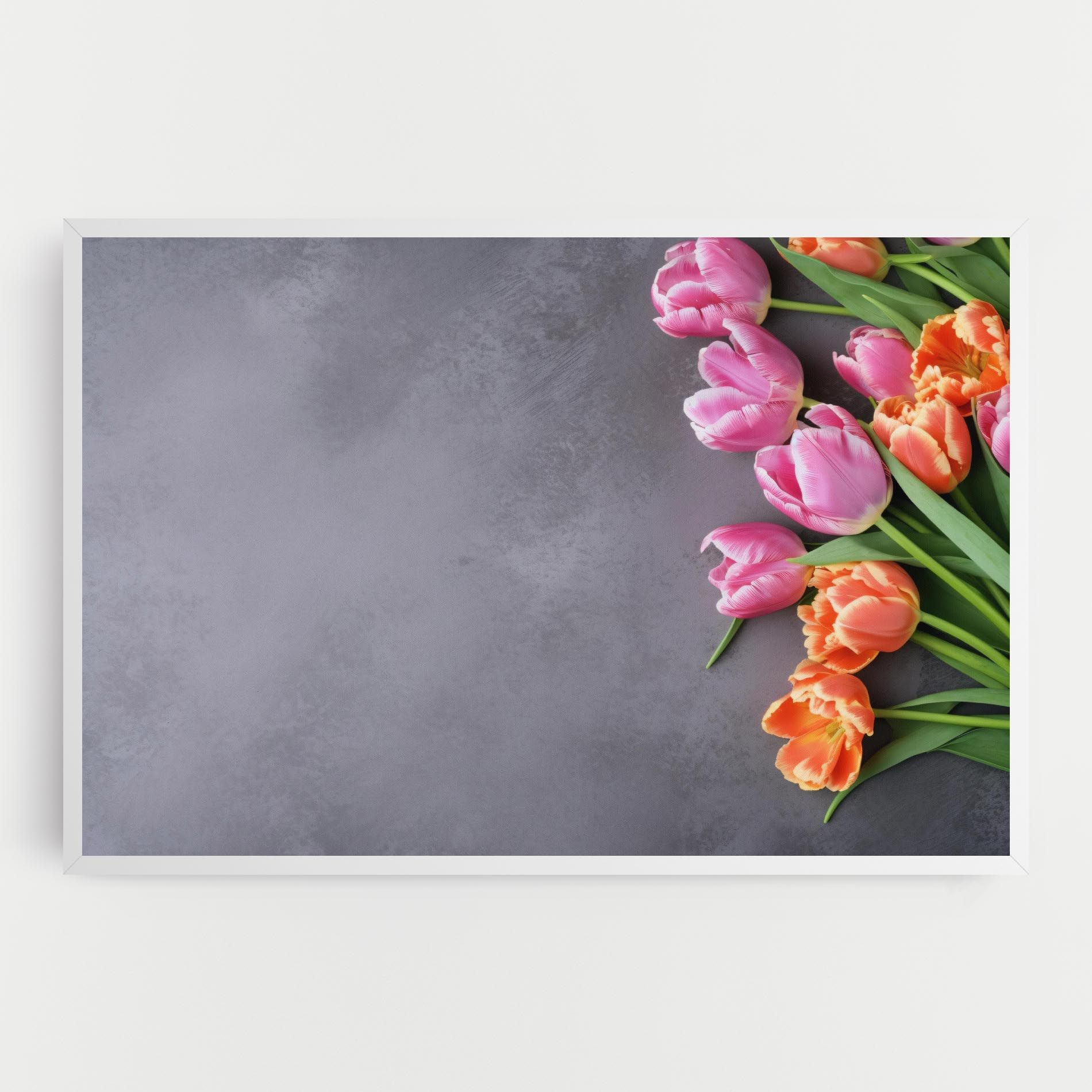 Light Orange Pink Tulips mockup 0