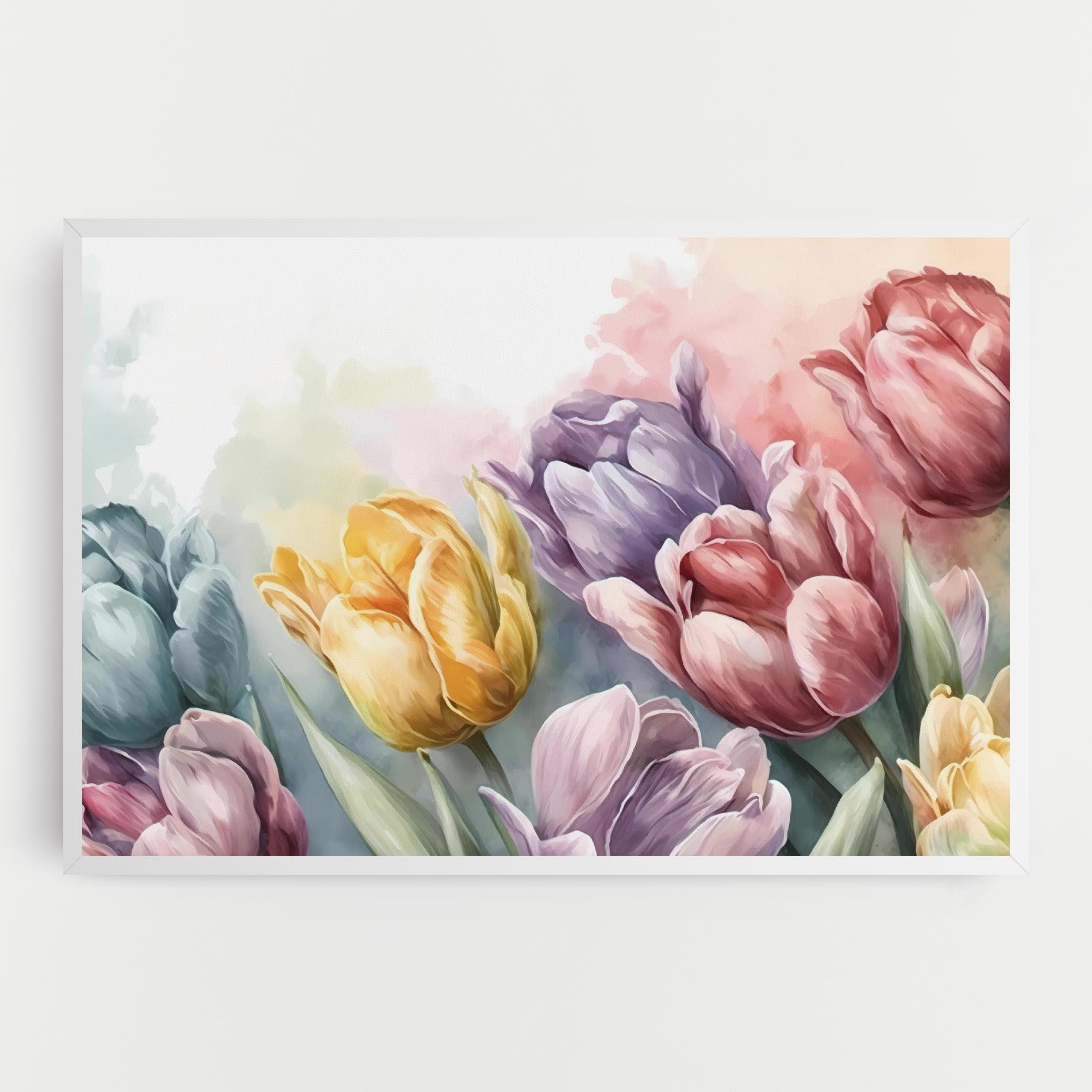 Tablou Canvas Pastel Tulips mockup 0