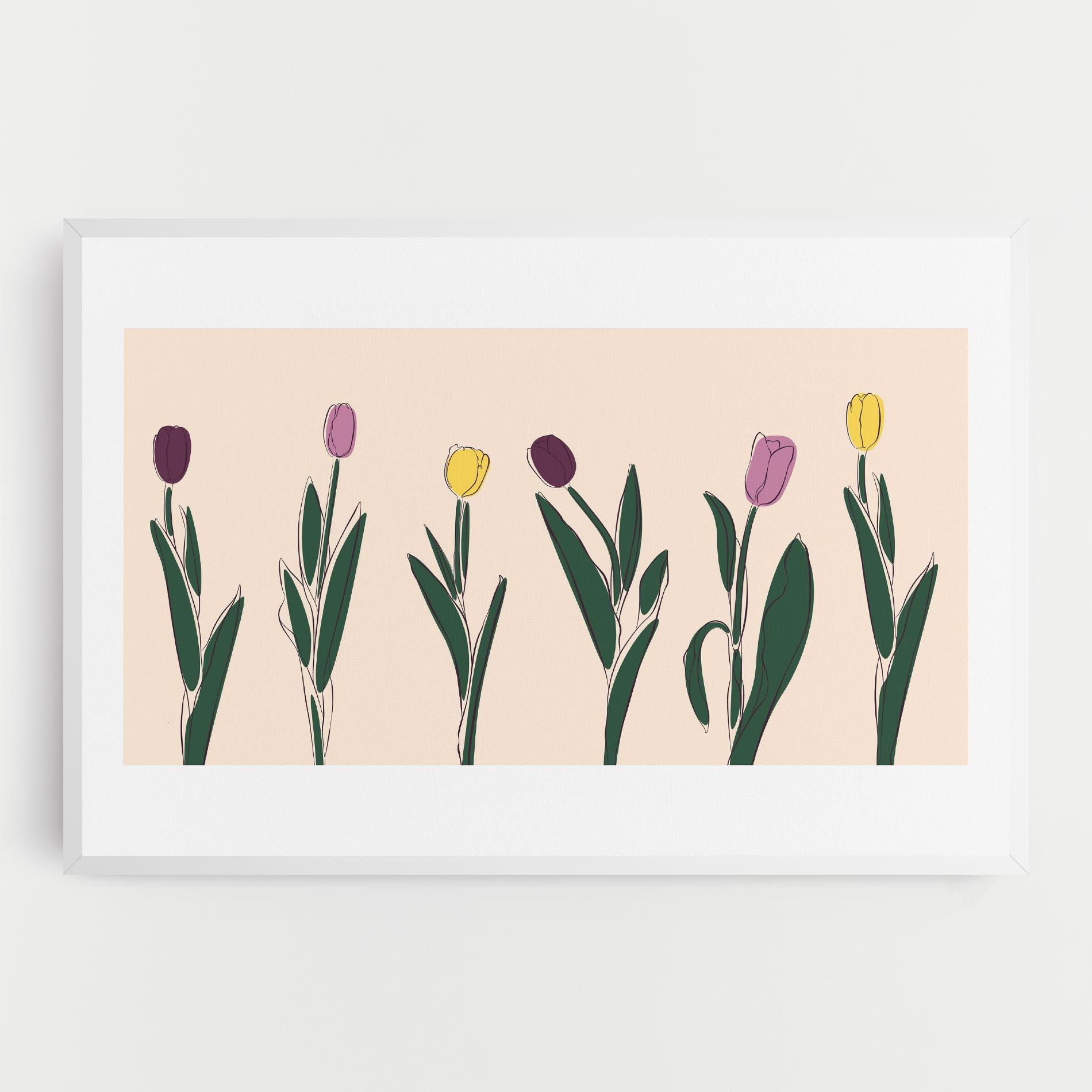 Tablou Canvas Tulips Set mockup 0