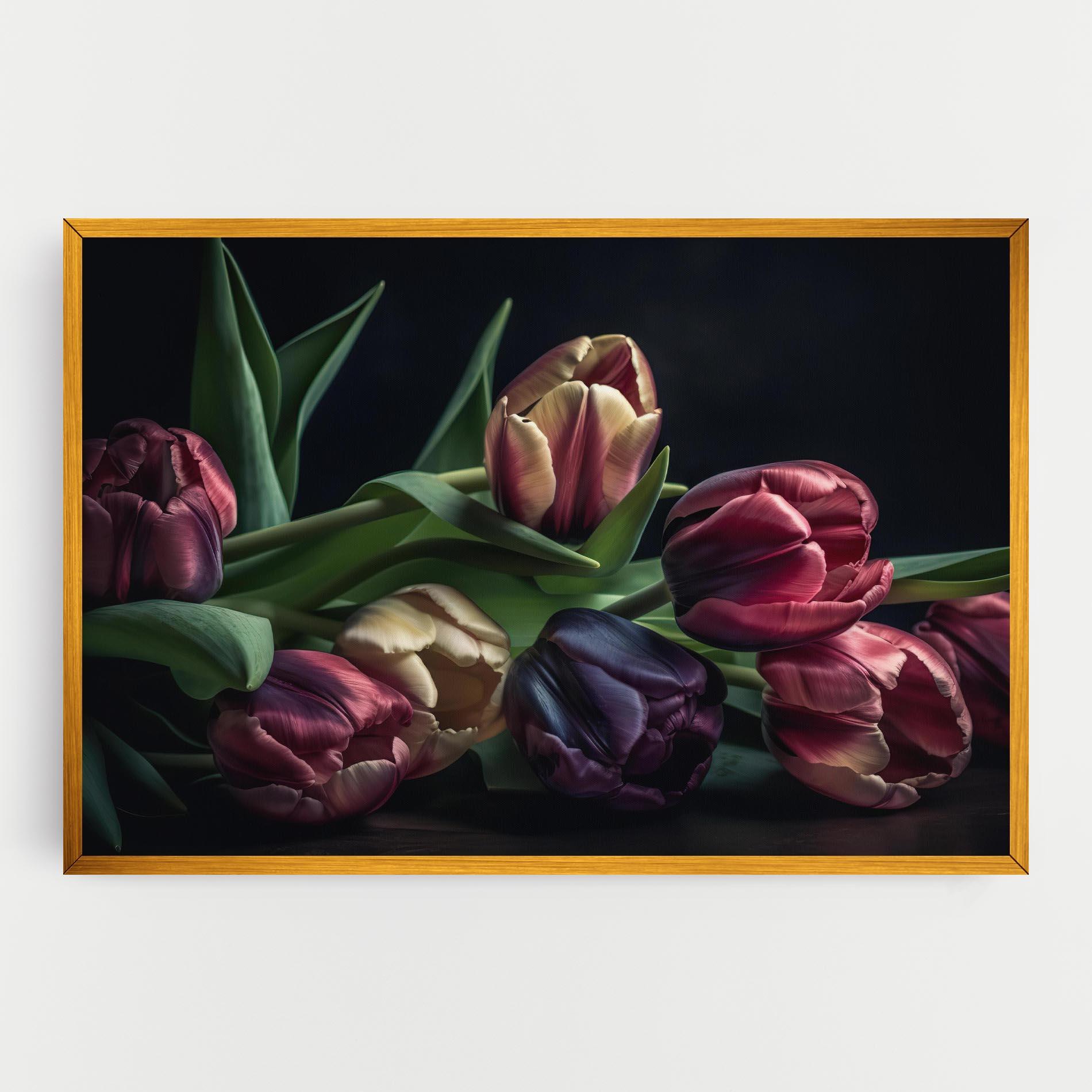 Tablou Canvas Dark Purple Tulip mockup 0