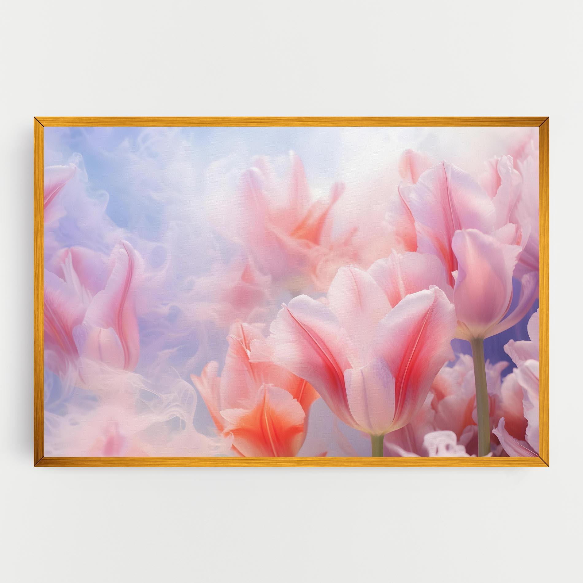 Tablou Canvas Dreamy Pink Tulips mockup 0