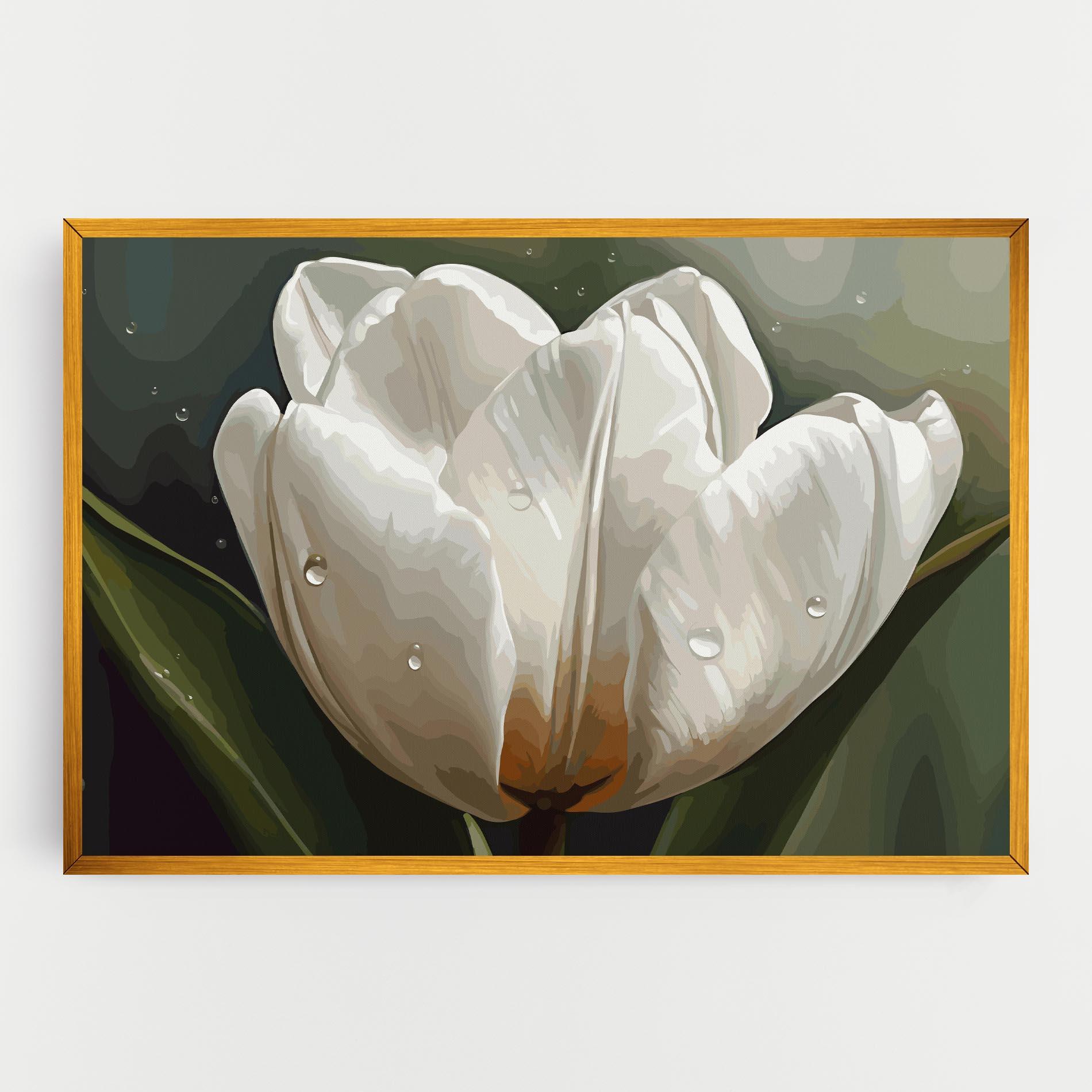 Tablou Canvas Pretty White Tulip mockup 0