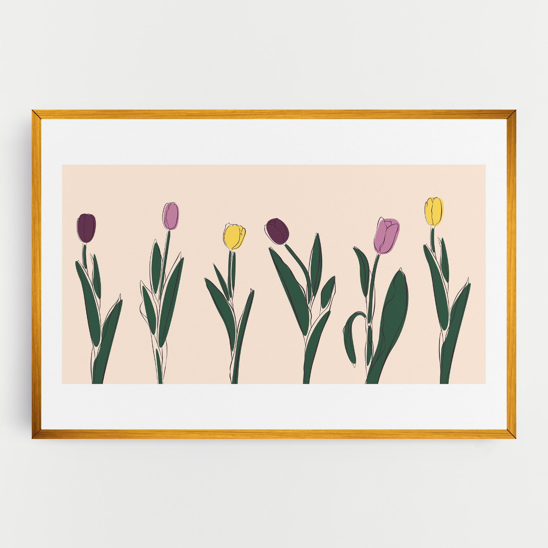 Tablou Canvas Tulips Set mockup 0