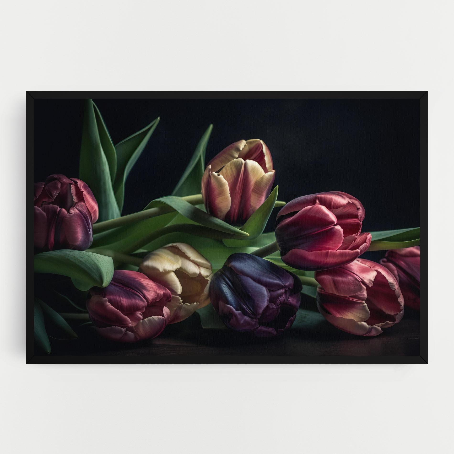 Tablou Canvas Dark Purple Tulip mockup 0