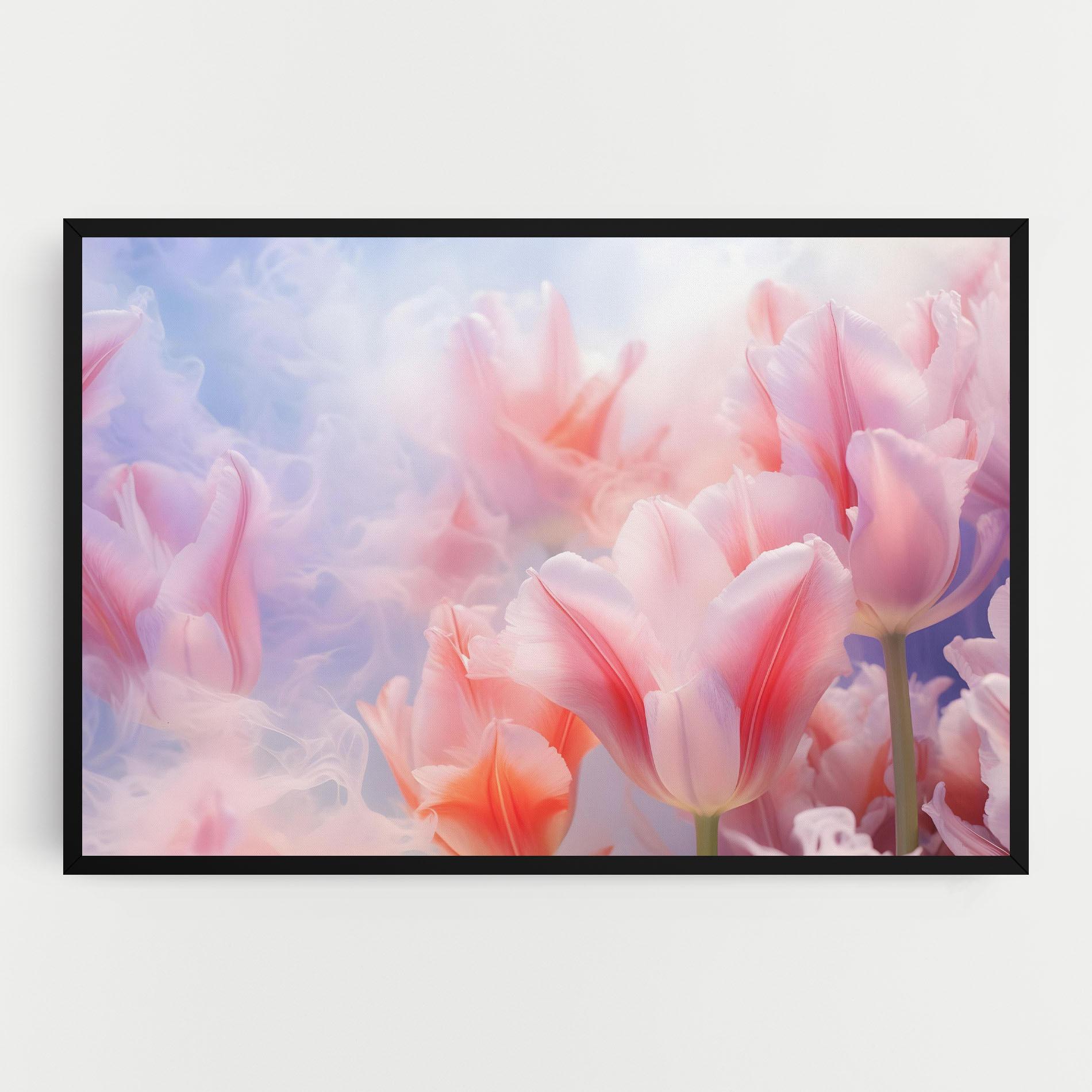 Tablou Canvas Dreamy Pink Tulips mockup 0