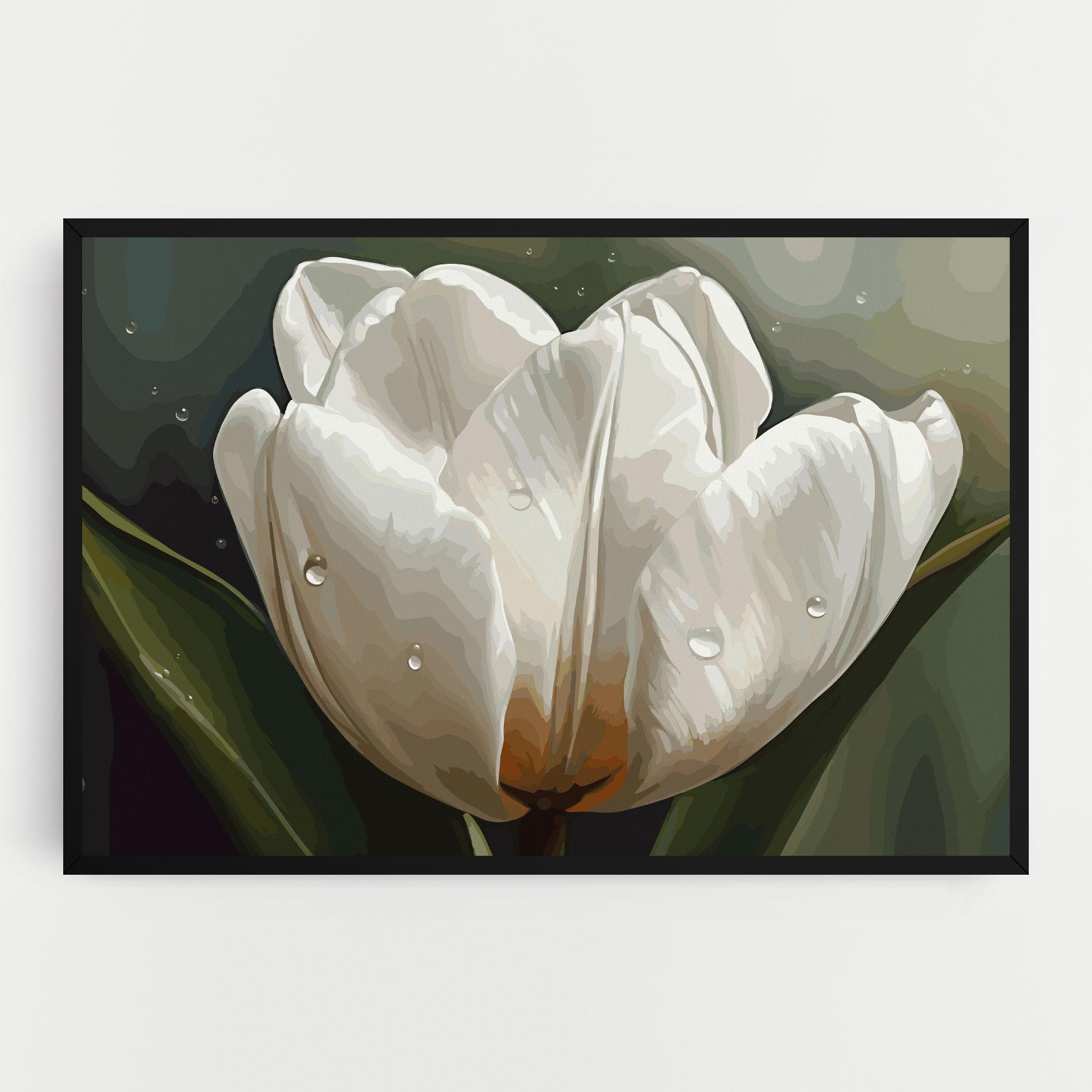 Tablou Canvas Pretty White Tulip mockup 0