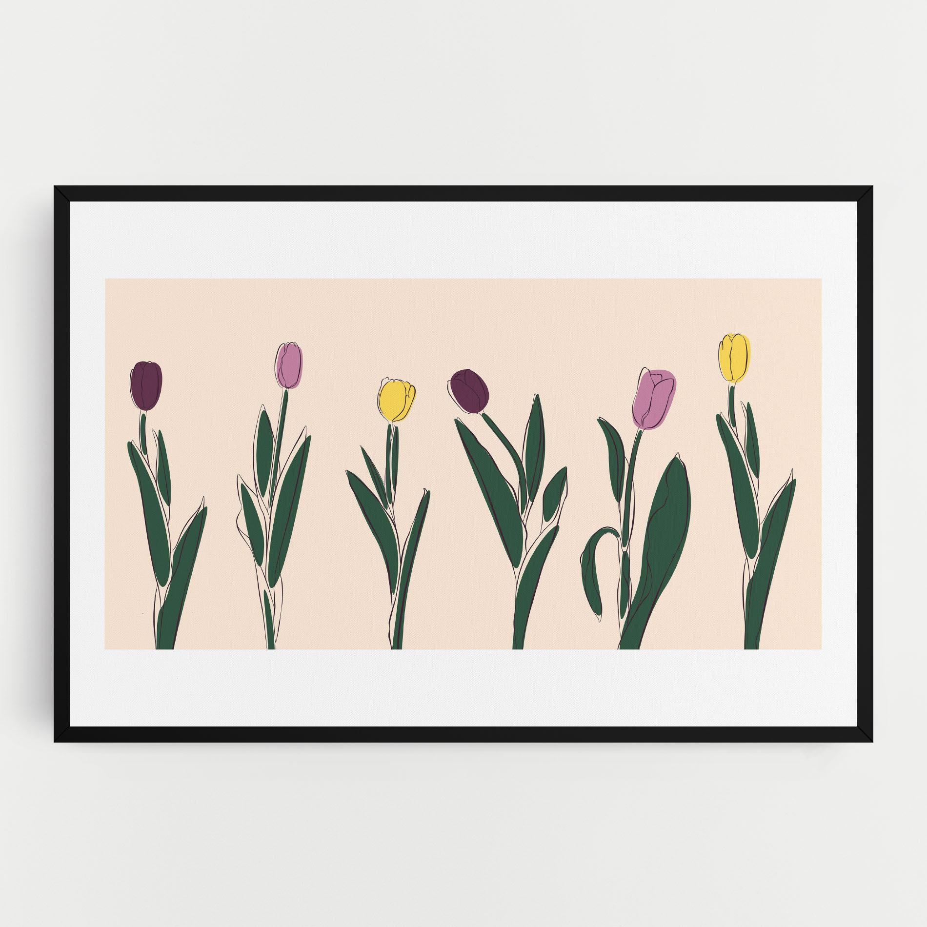 Tablou Canvas Tulips Set mockup 0